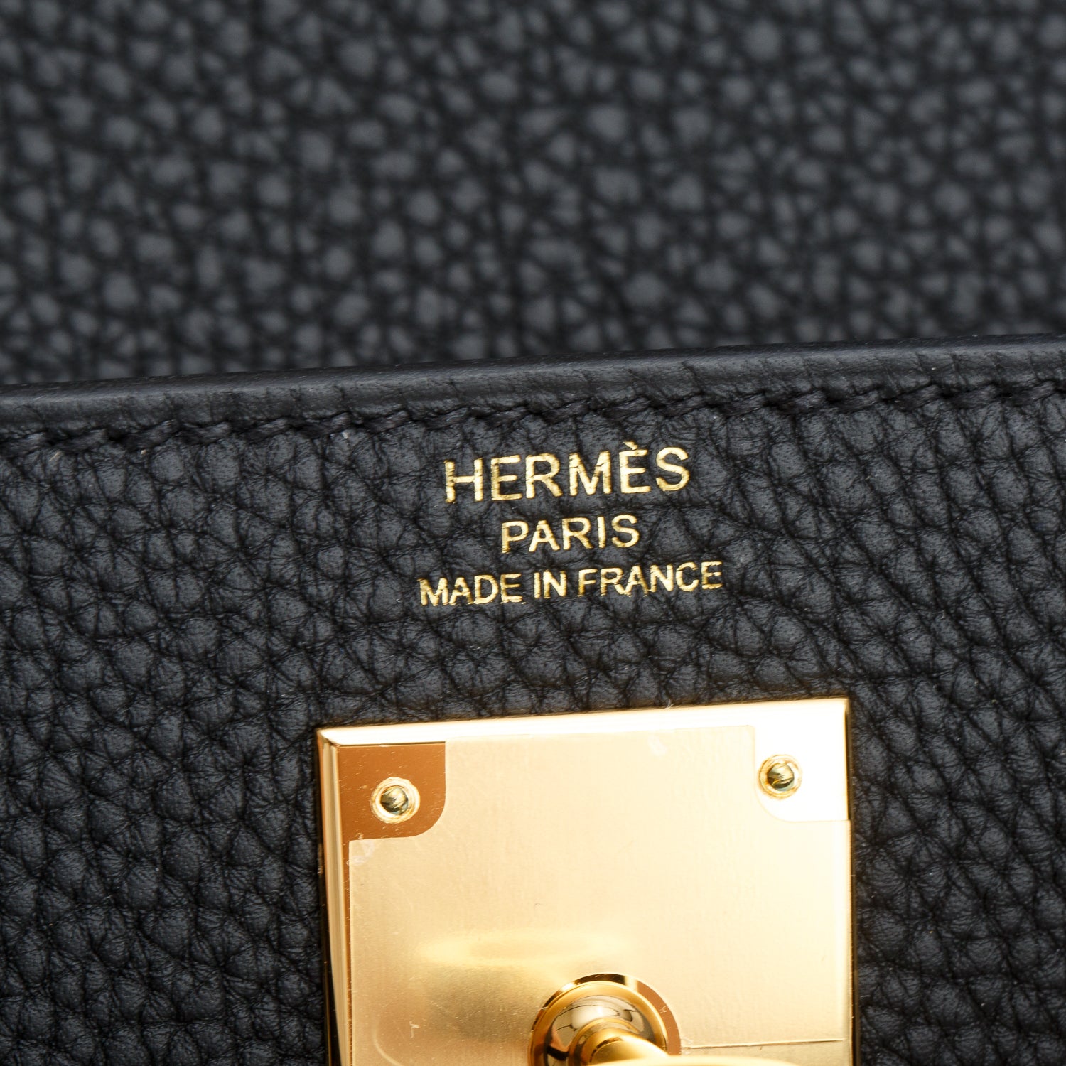 Hermes 2022 Noir Veau Togo Kelly II Retourne 28 w/ Box, Receipt & Strap