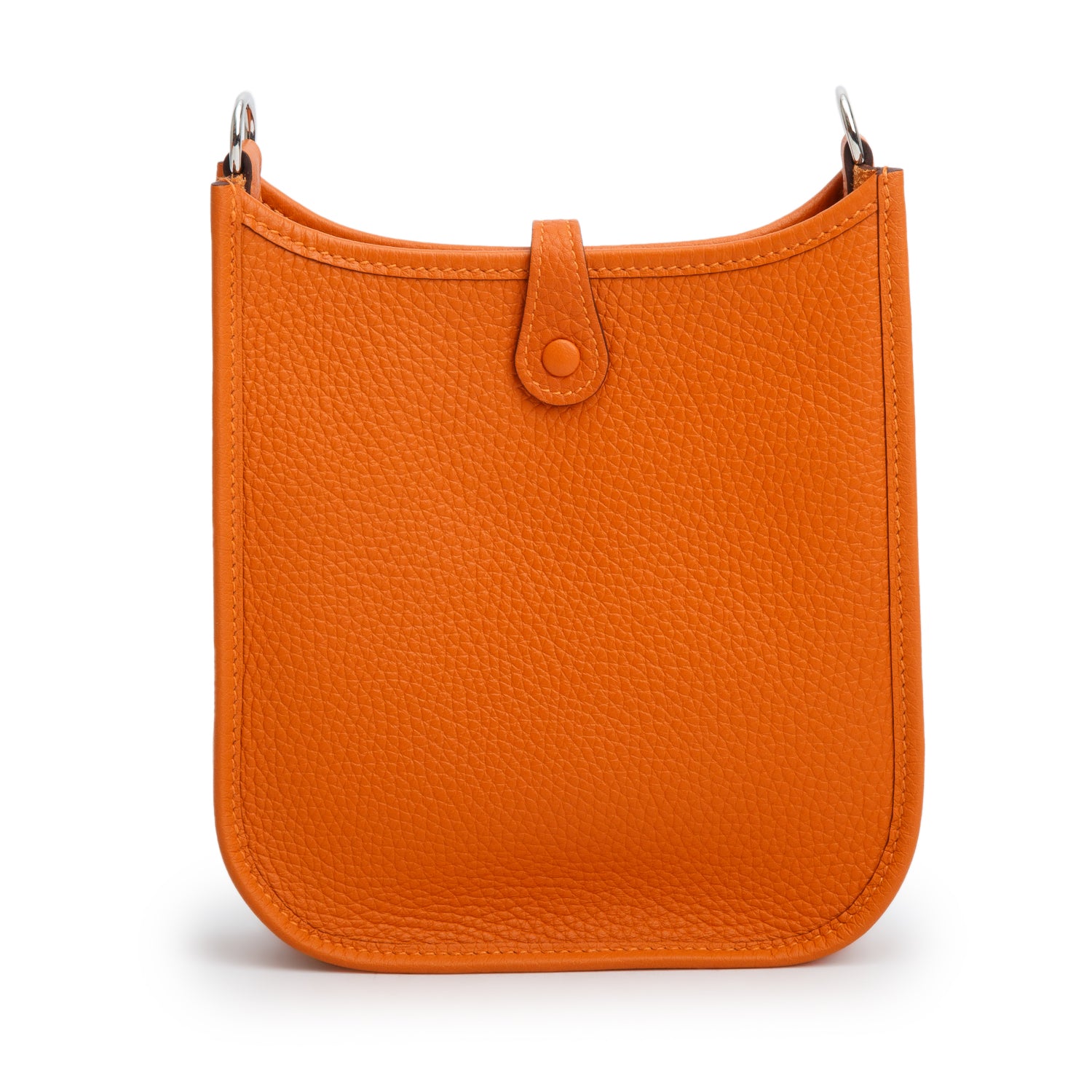 Hermes 2023 Orange Taurillon Clemence Amazone Evelyne TPM 16 w/ Box & Receipt