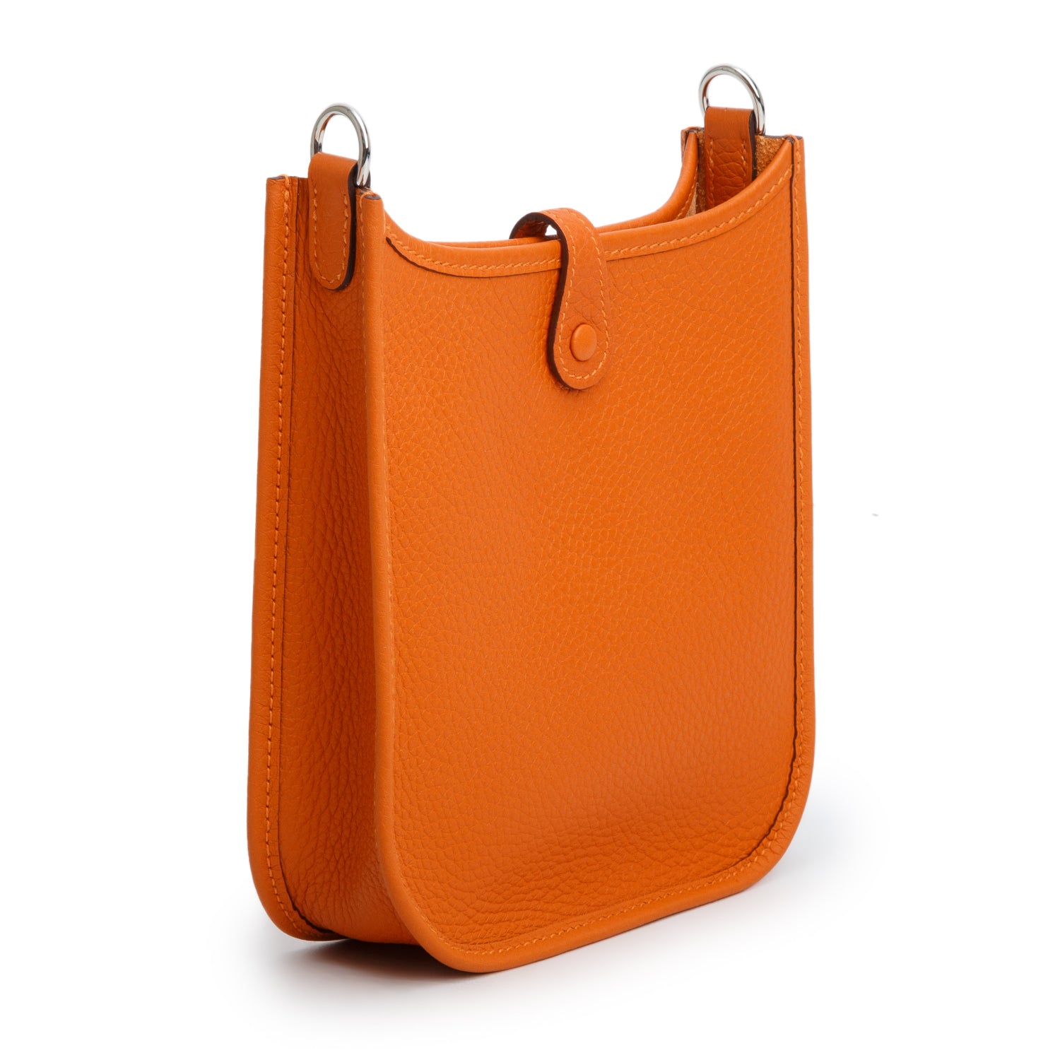 Hermes 2023 Orange Taurillon Clemence Amazone Evelyne TPM 16 w/ Box & Receipt