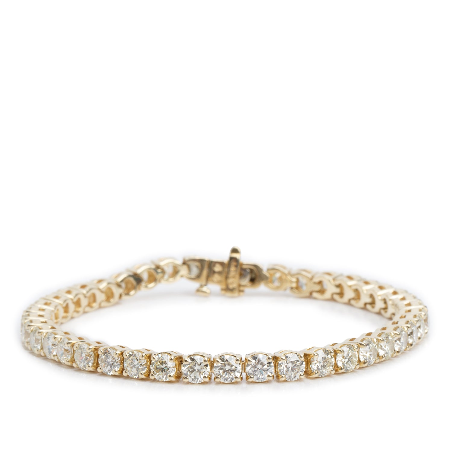 14k Yellow Gold 13.29 tcw. Diamond Tennis Bracelet