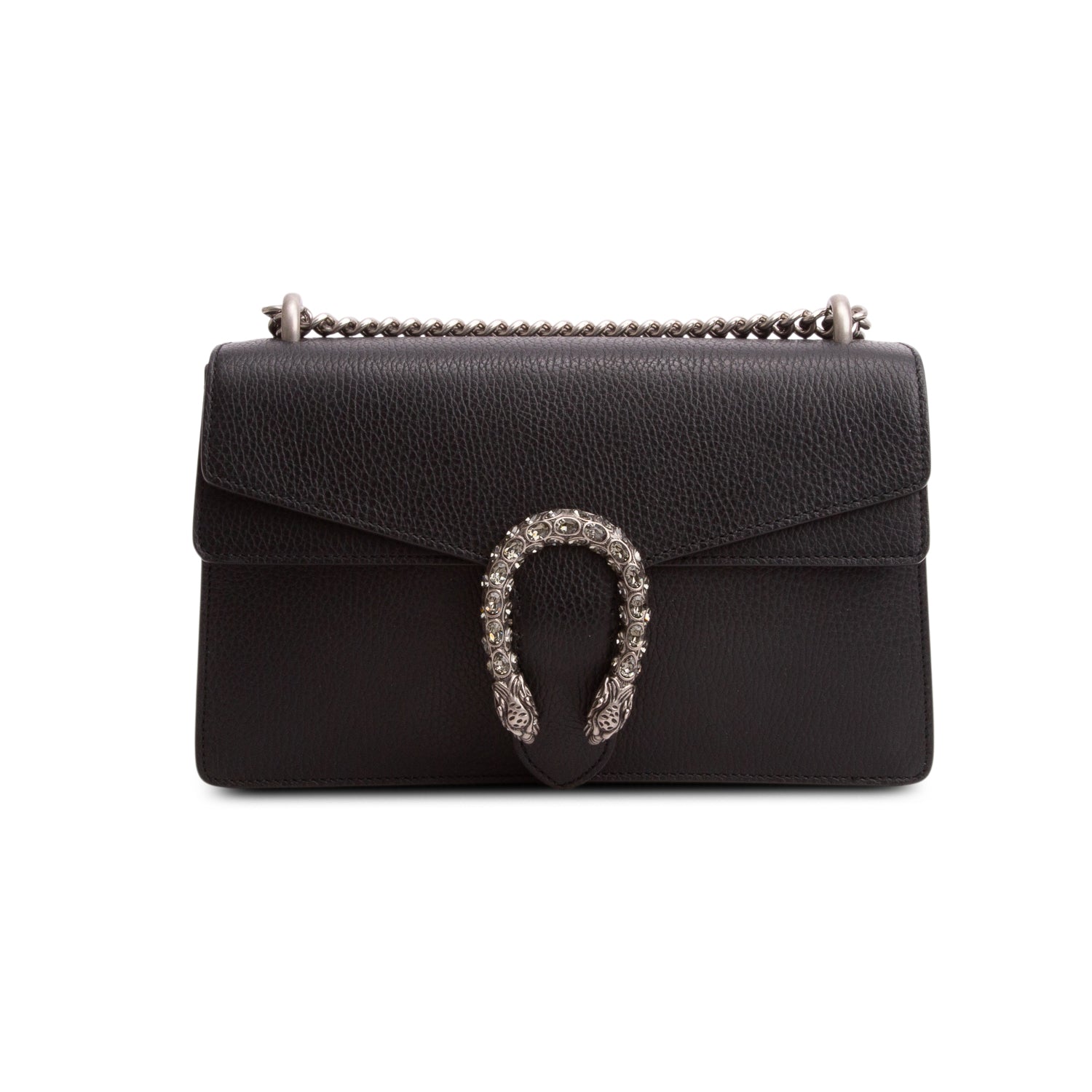 Gucci Black Pebbled Calfskin Small Dionysus Shoulder Bag