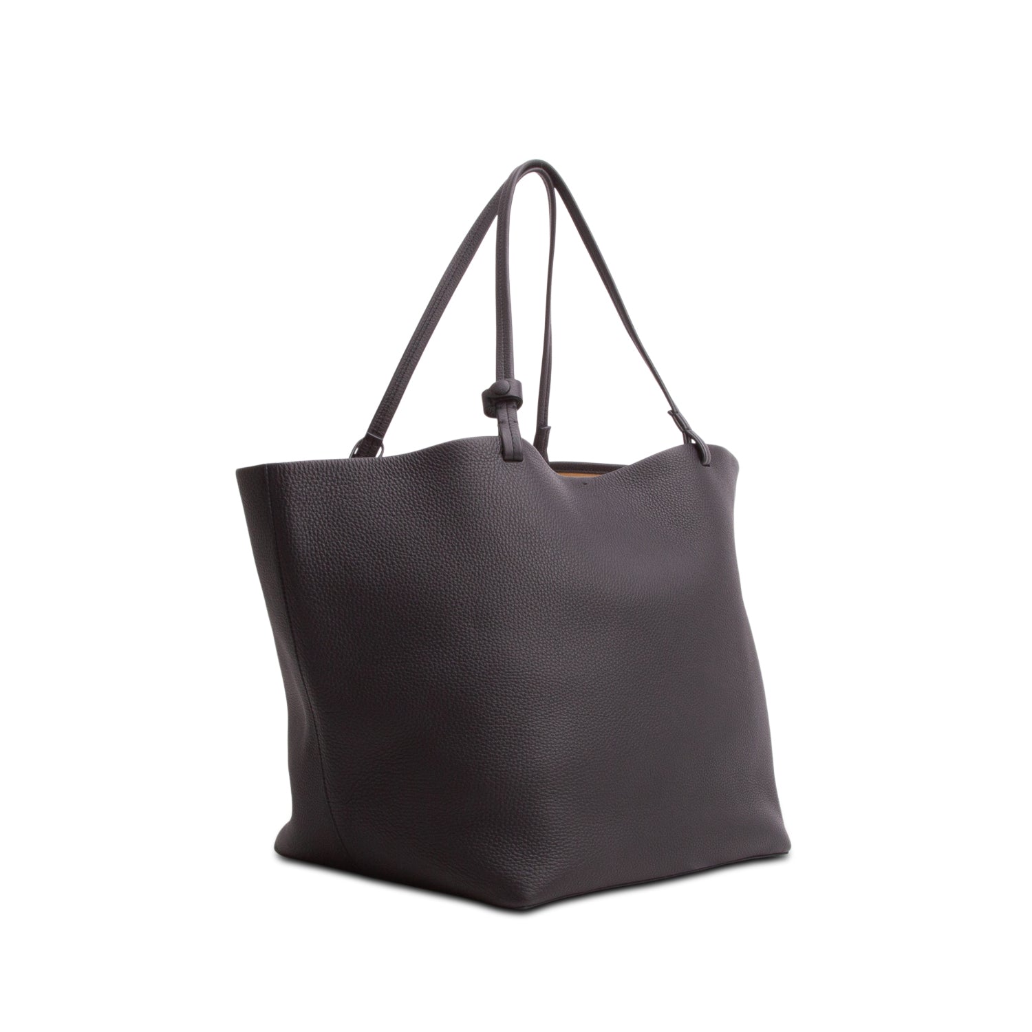 The Row Navy Grained Calfskin Leather XL Park Tote w/ Pouch