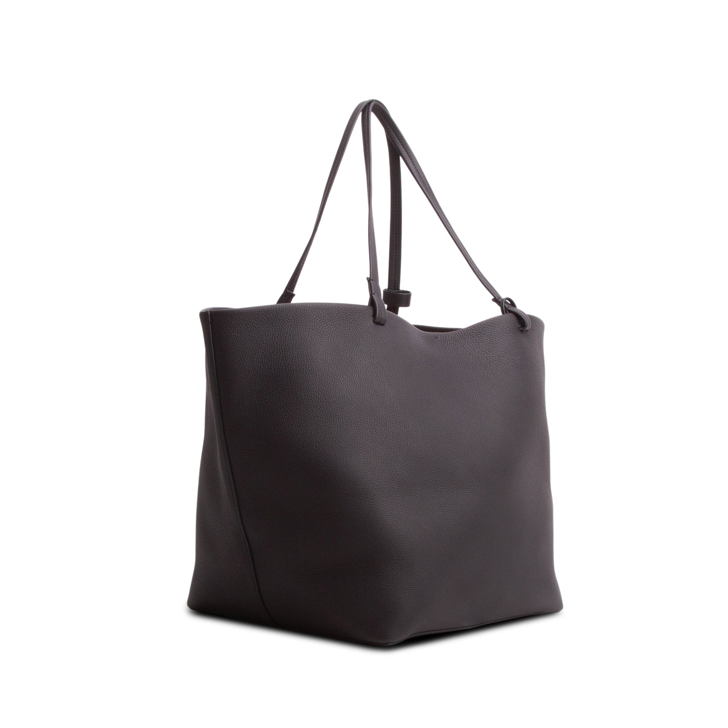 The Row Navy Grained Calfskin Leather XL Park Tote w/ Pouch