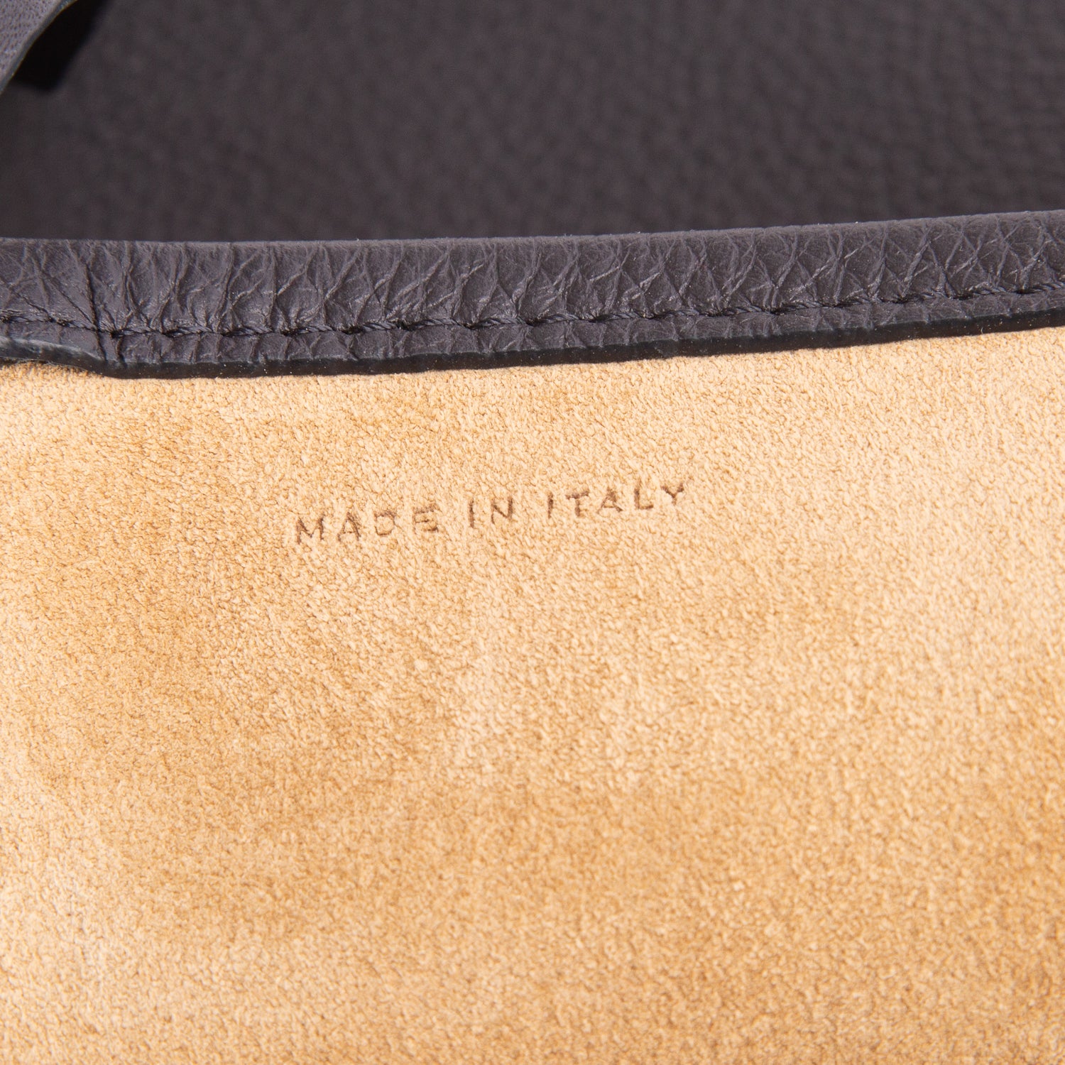 The Row Navy Grained Calfskin Leather XL Park Tote w/ Pouch