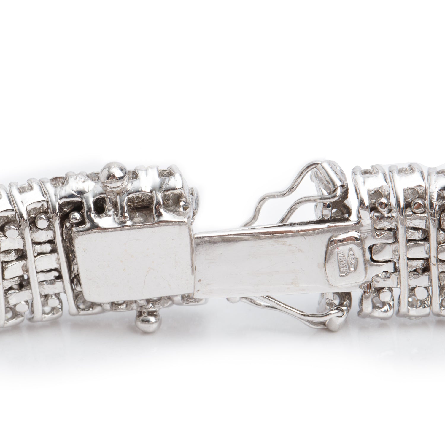 18k White Gold 8.25 tcw. 5-Row Diamond Bracelet