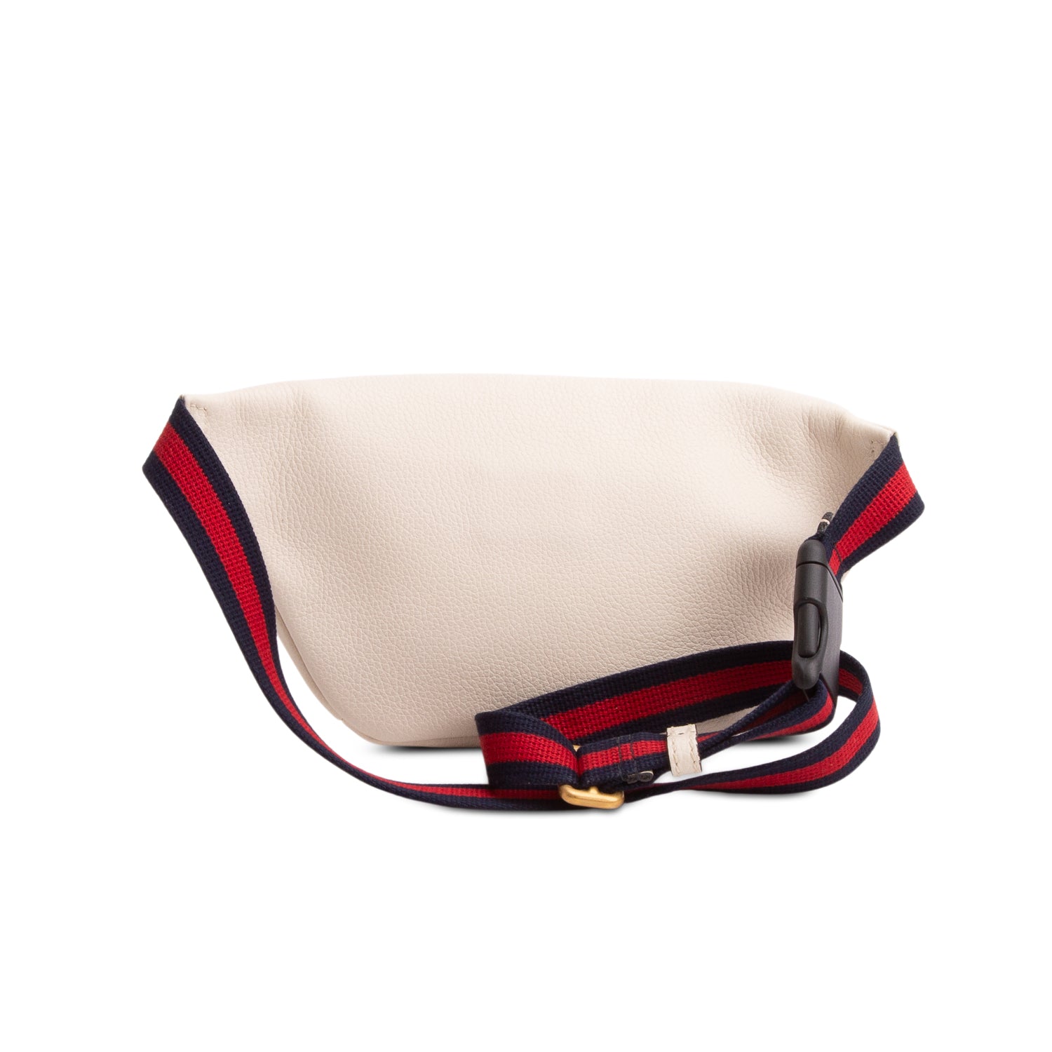 Gucci Cream Calfskin Leather Logo Print Small Belt Bag w/ Box