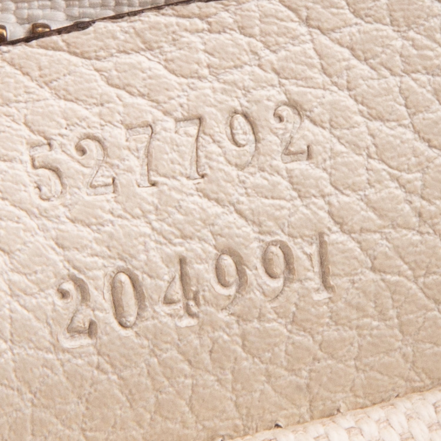 Gucci Cream Calfskin Leather Logo Print Small Belt Bag w/ Box