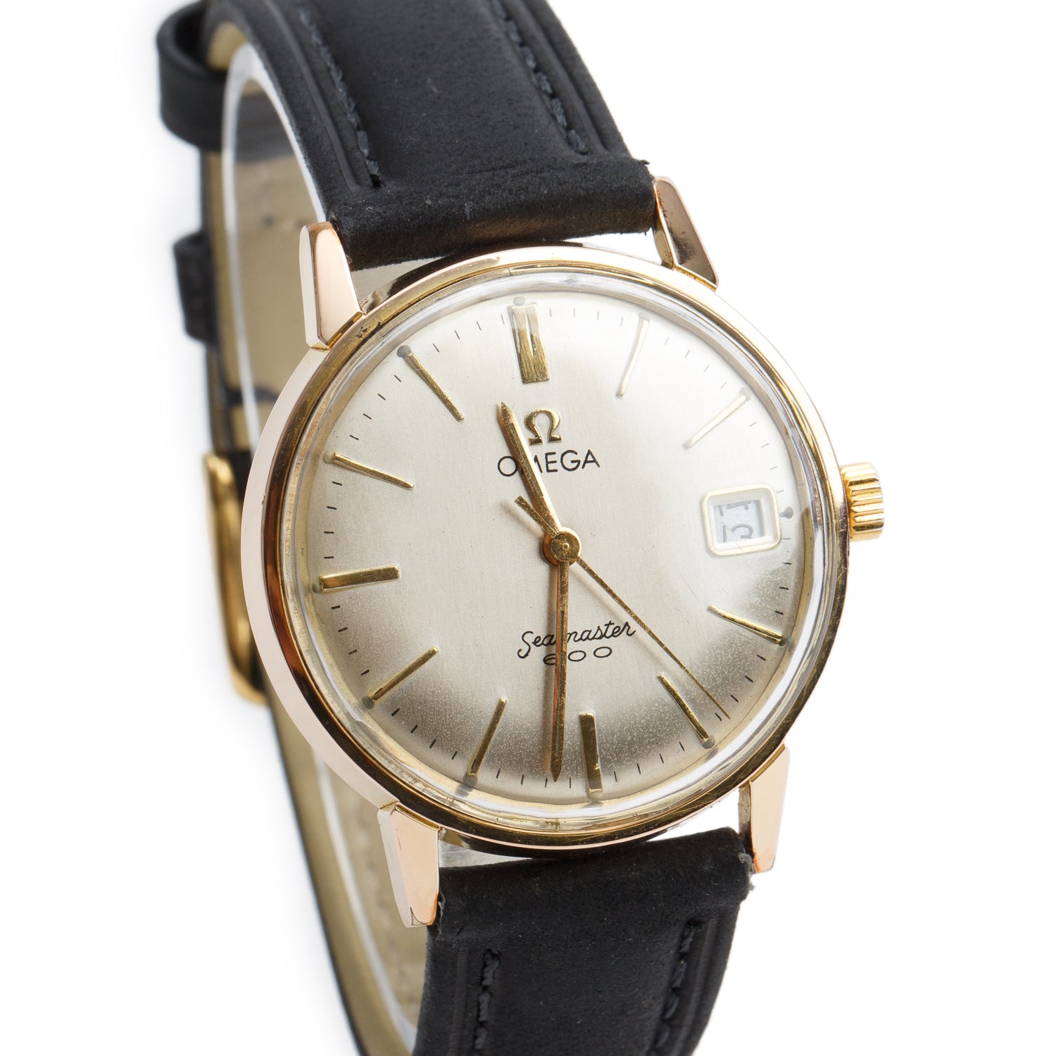 Omega Vintage Gold-Plated Stainless Steel Seamaster 600 34 MM Manual Wind Watch