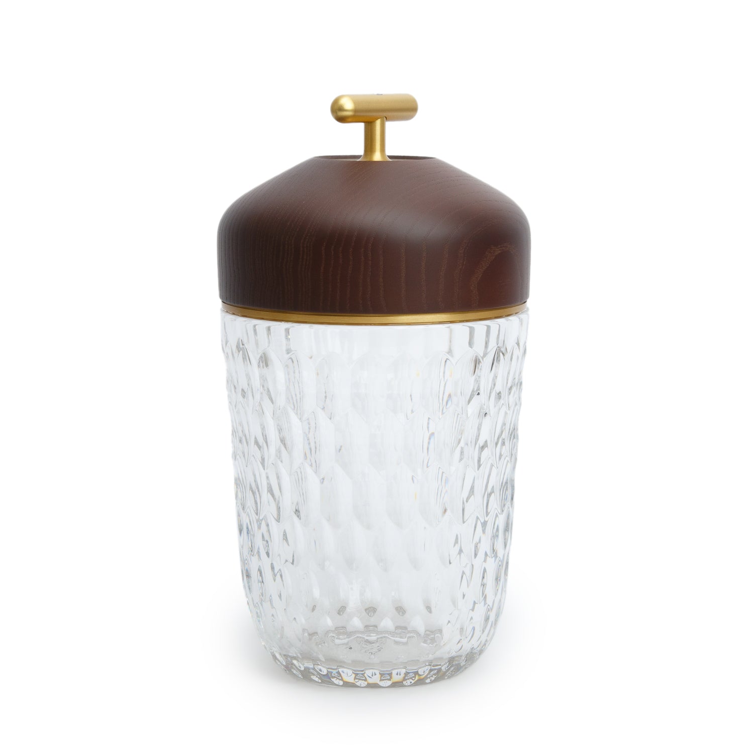 Hermes x Saint Louis Folia Clear Brown Wood Portable Lamp w/ Box