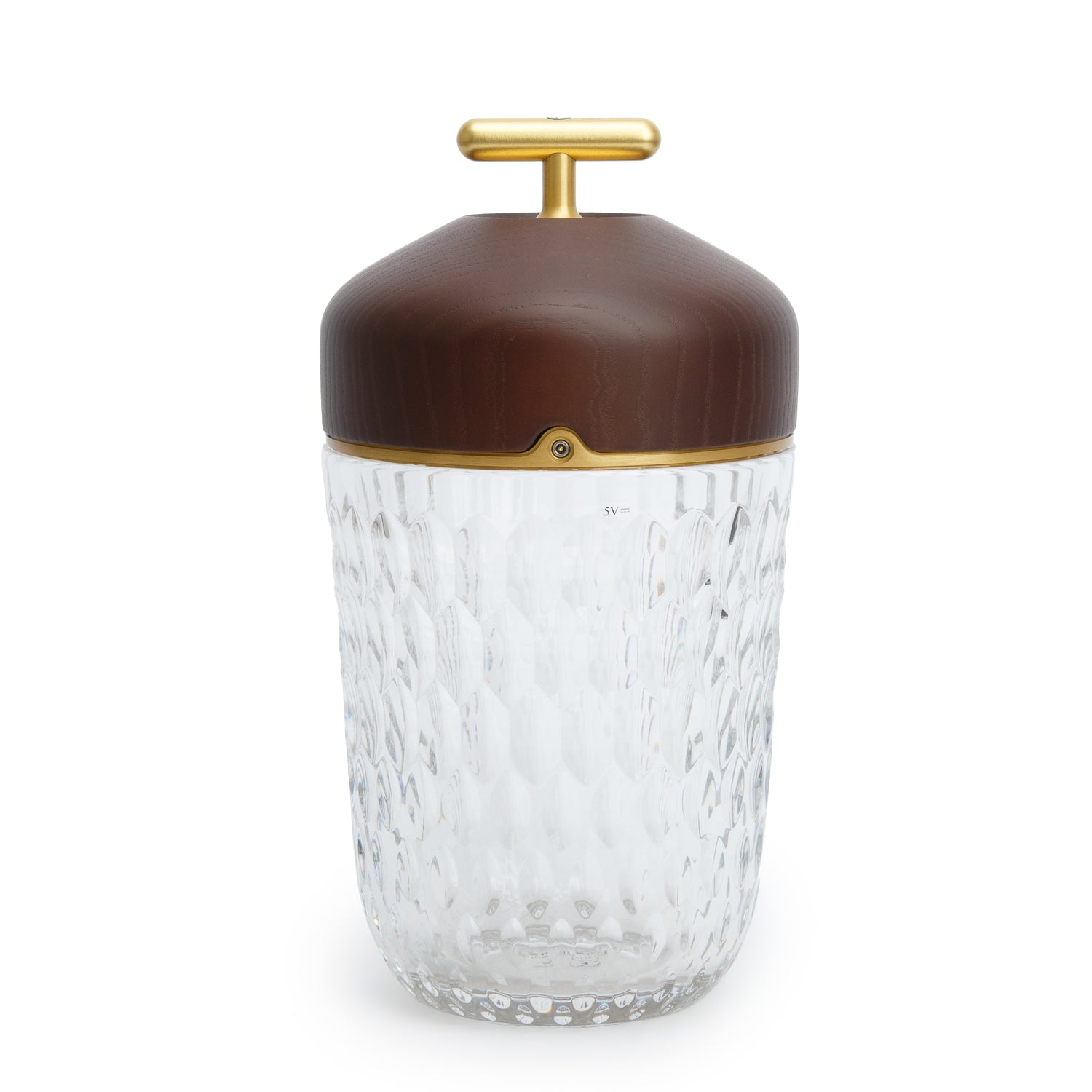 Hermes x Saint Louis Folia Clear Brown Wood Portable Lamp w/ Box