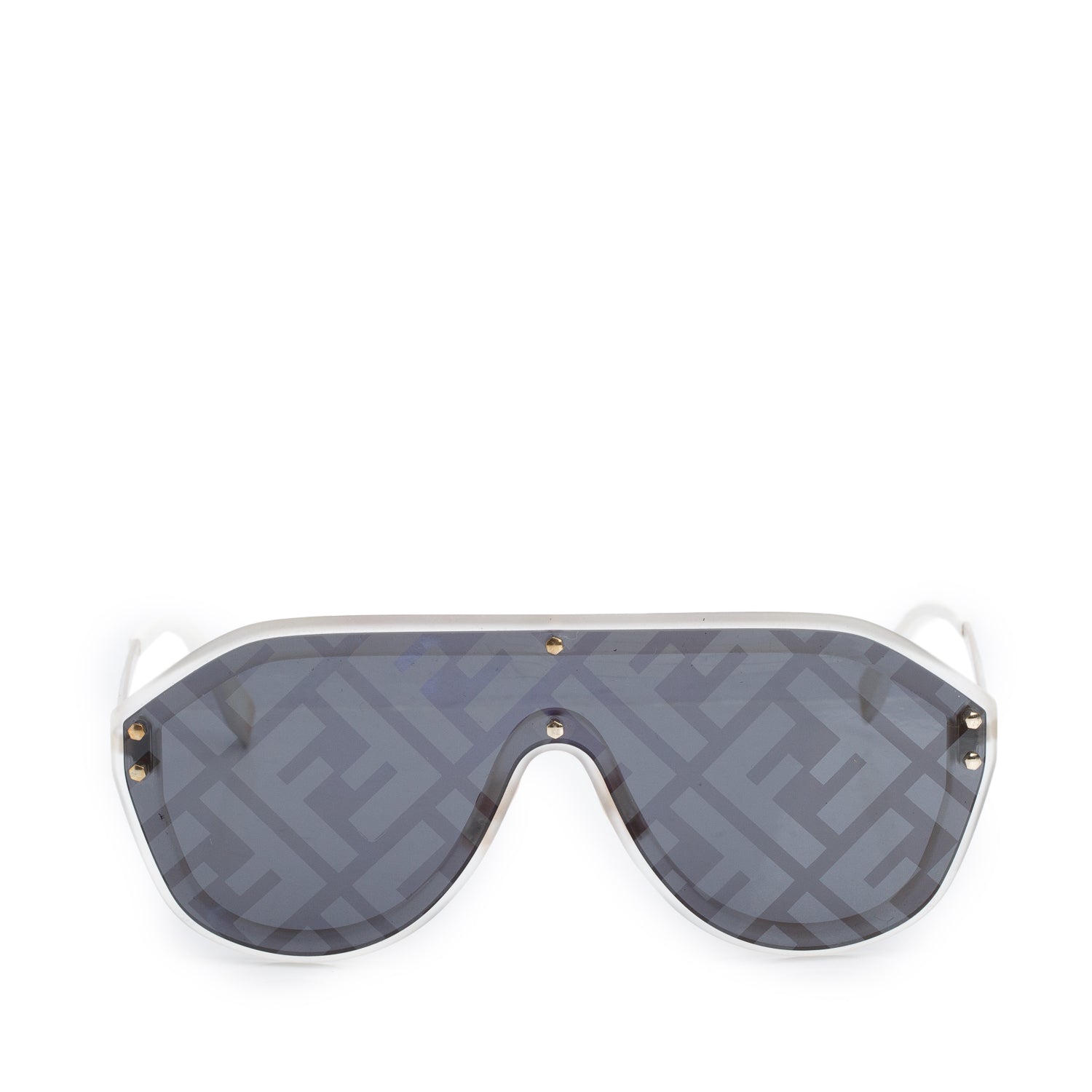 Fendi M0039/G/S Black FF Print Fabulous Shield Sunglasses w/ Case & Authenticity Card