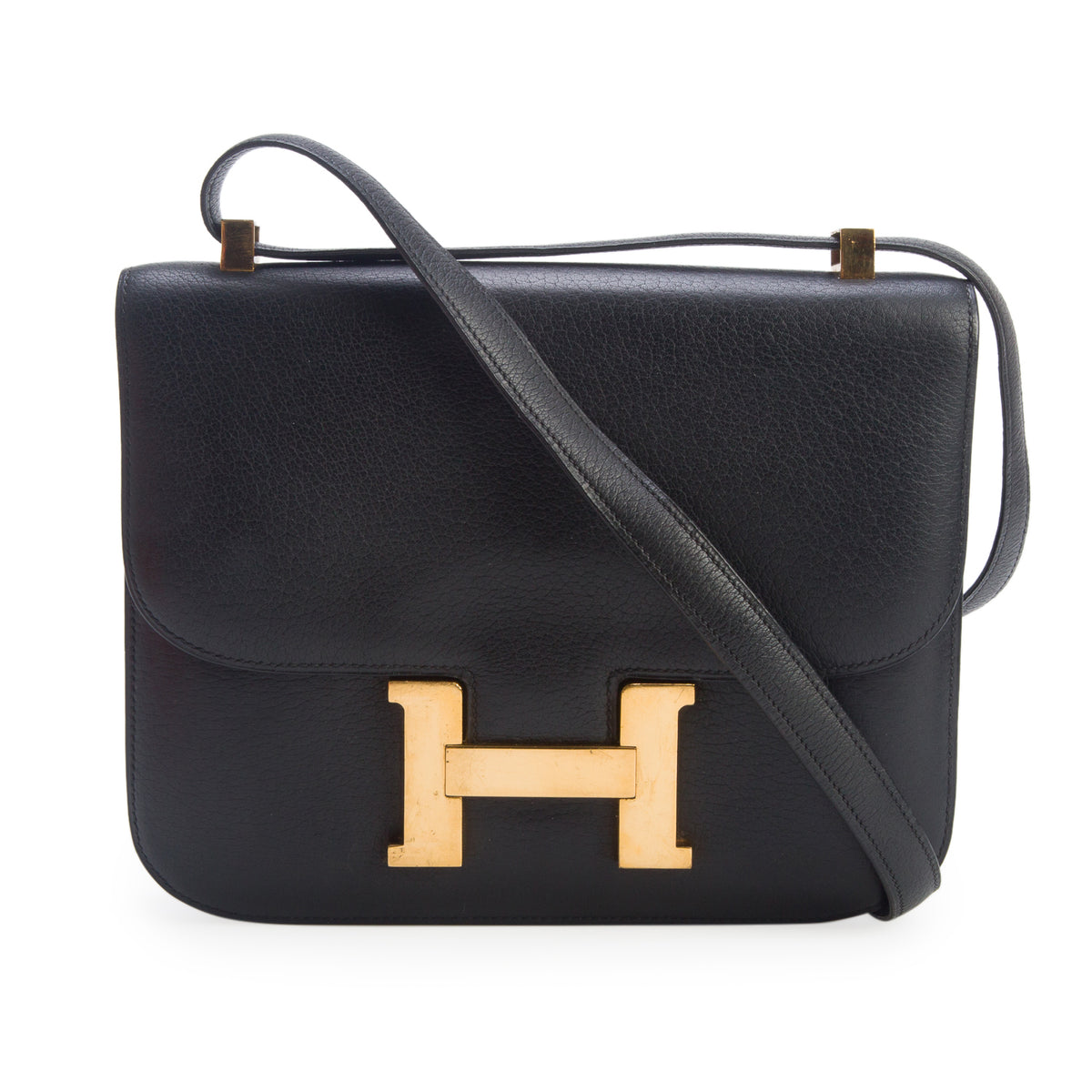 Hermes Vintage Noir Mysore Leather Constance 24