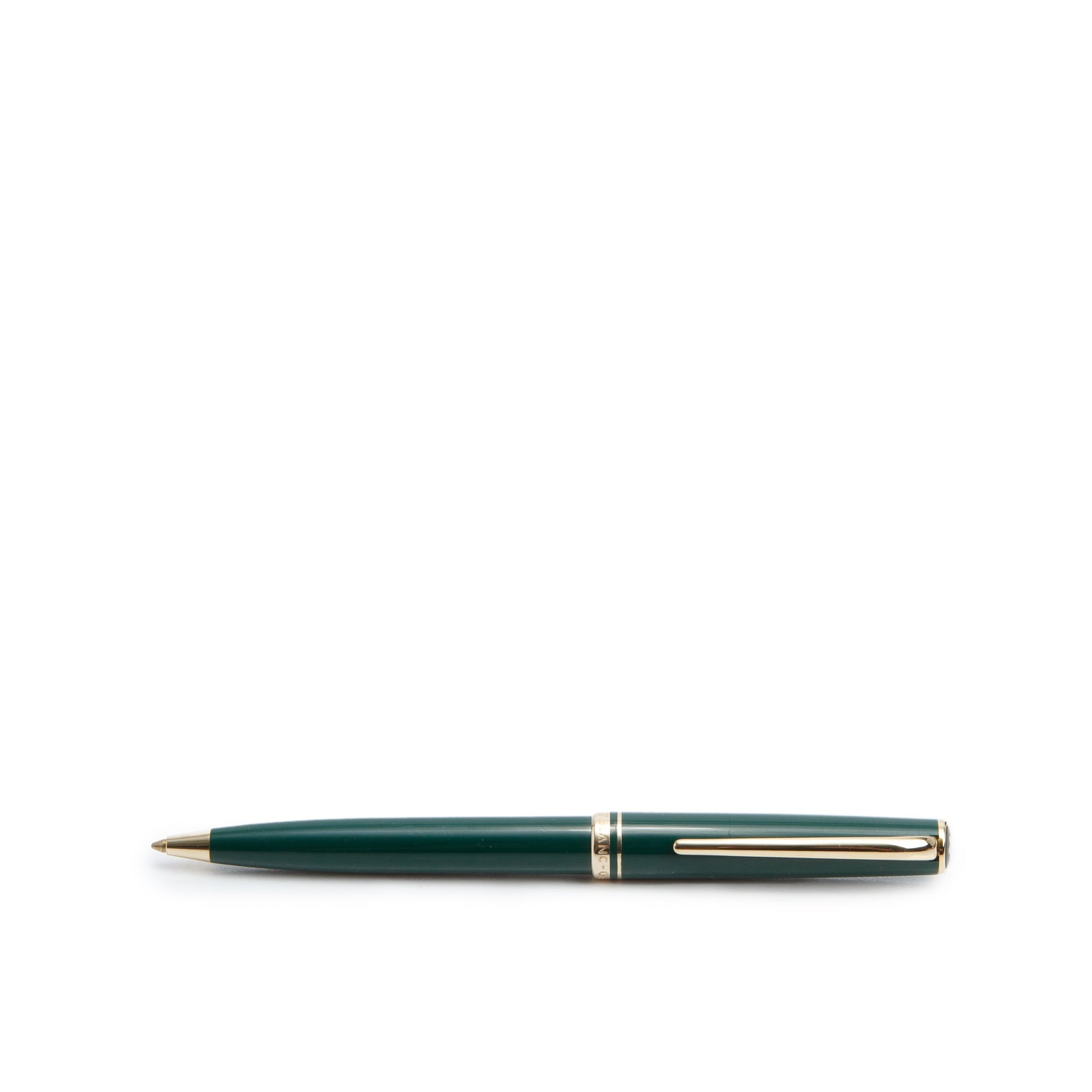 Montblanc Yellow Gold Coated Generation Pix Deep Green Resin Ballpoint Pen w/ Box