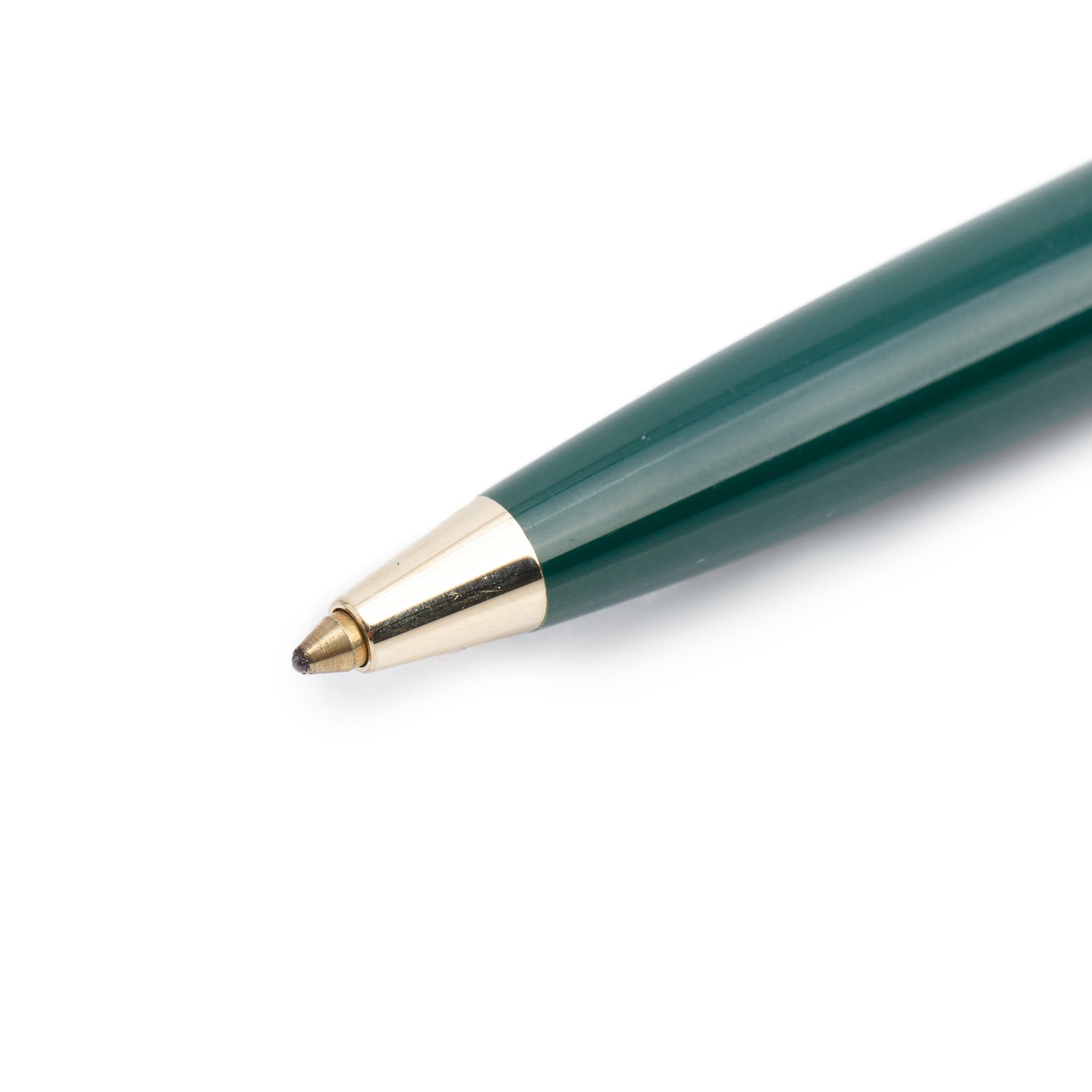 Montblanc Yellow Gold Coated Generation Pix Deep Green Resin Ballpoint Pen w/ Box