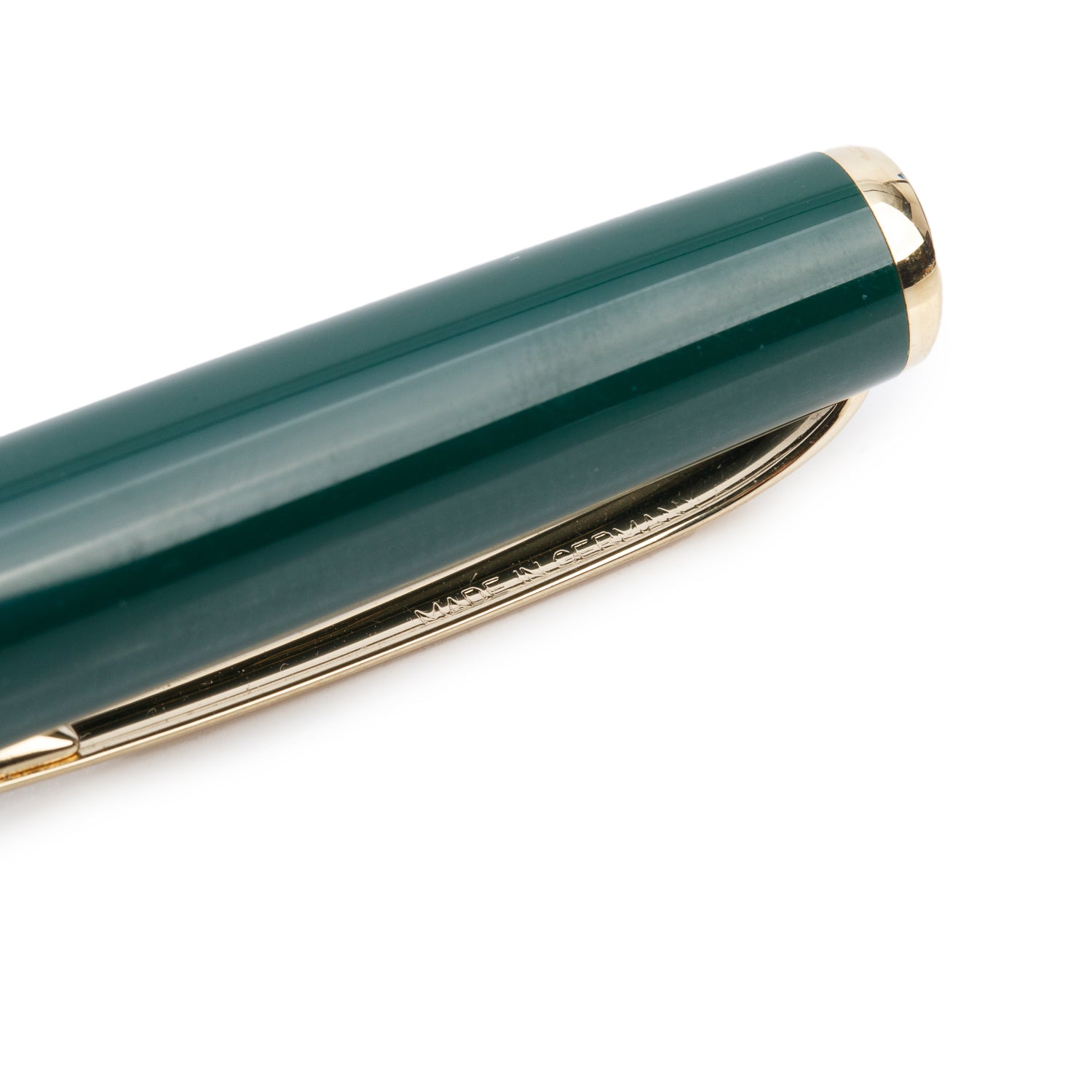Montblanc Yellow Gold Coated Generation Pix Deep Green Resin Ballpoint Pen w/ Box
