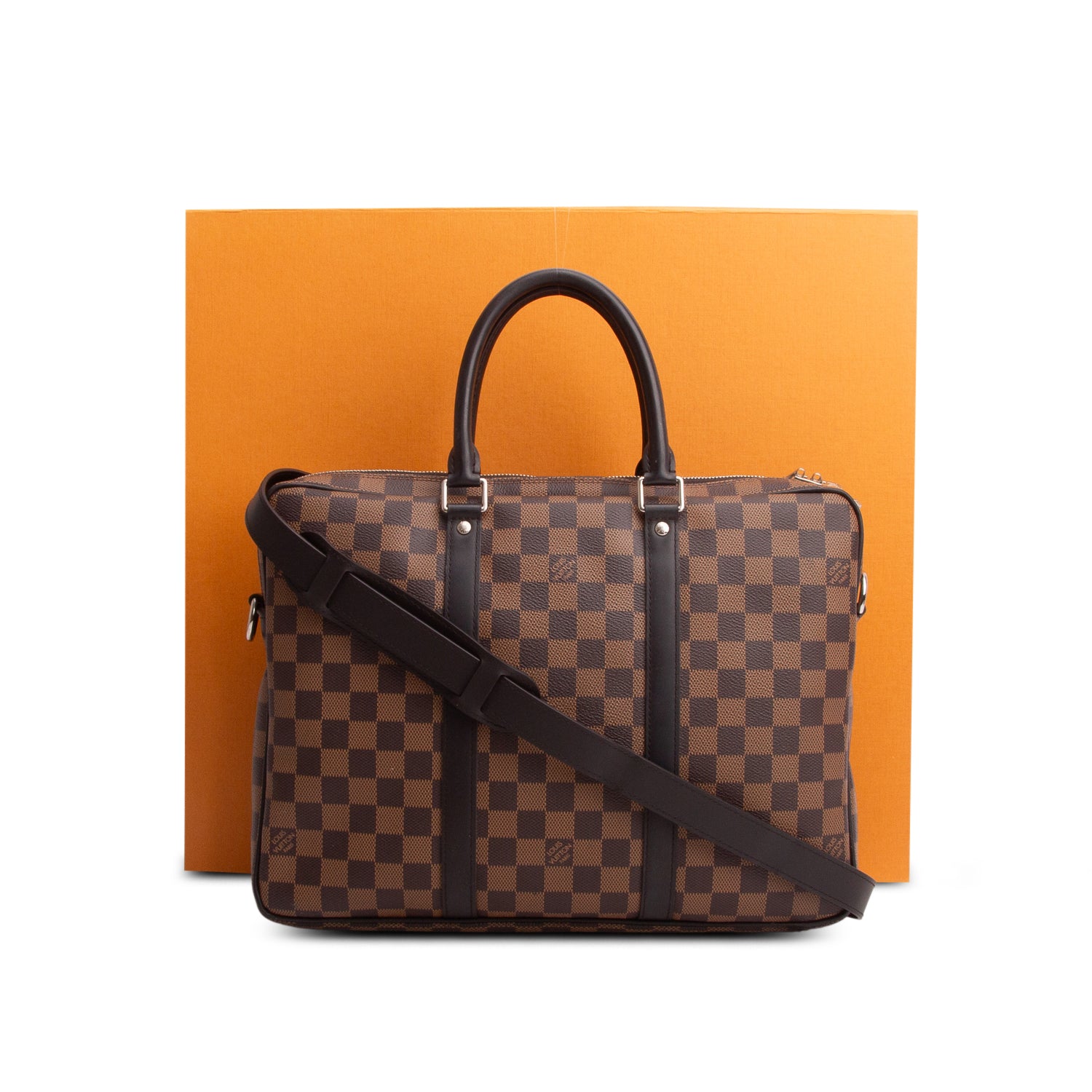 Louis Vuitton Damier Ebene Porte-Documents Voyage PM w/ Box & Receipt