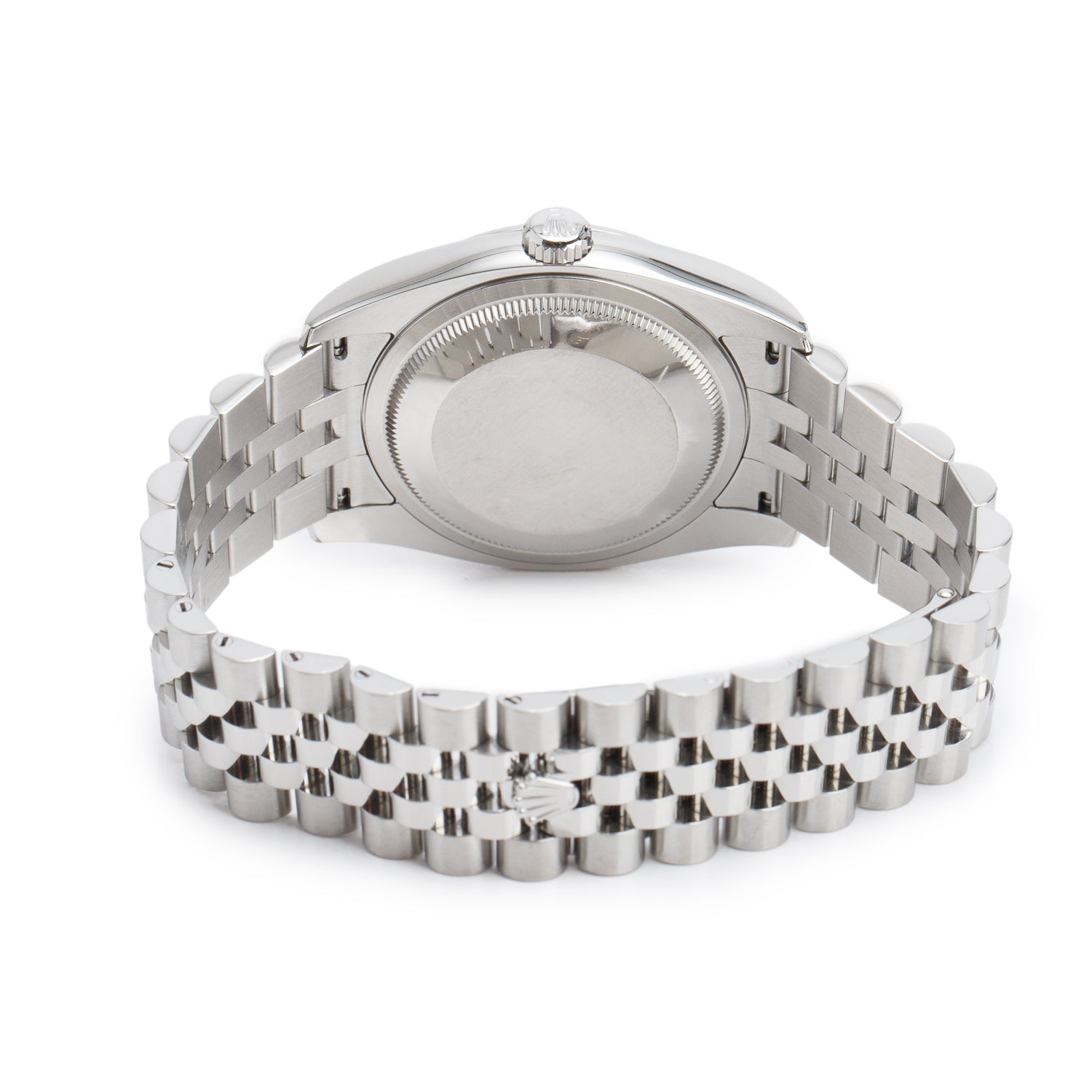 Rolex Stainless Steel Datejust 36 MM Automatic Watch Silver Diamond Dial 116234 w/ Box & Papers