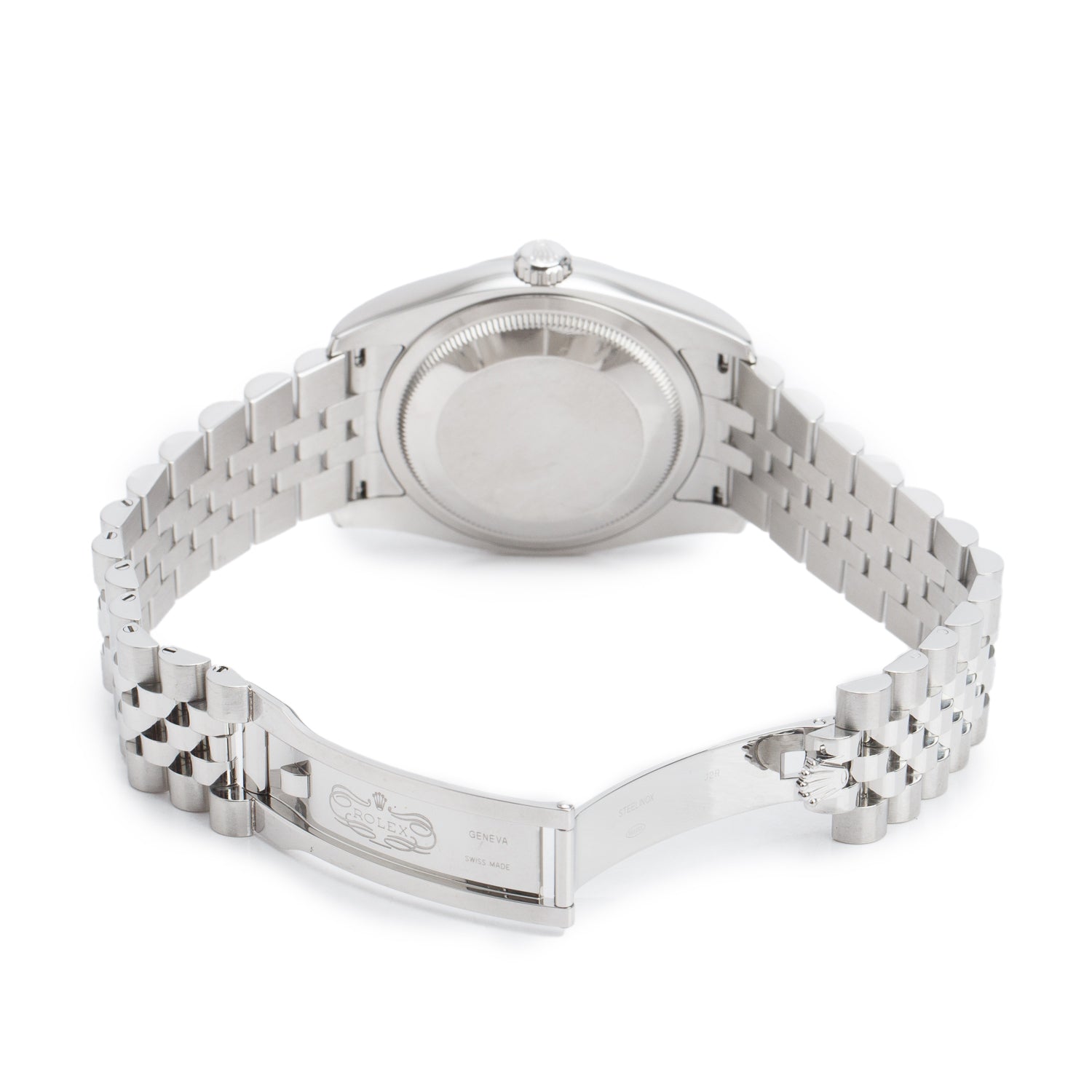 Rolex Stainless Steel Datejust 36 MM Automatic Watch Silver Diamond Dial 116234 w/ Box & Papers