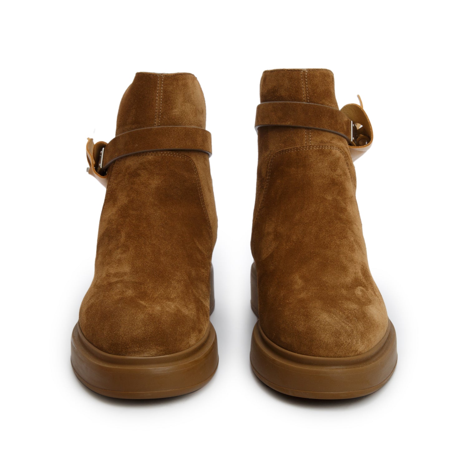 Hermes Naturel/Ecru Veau Velours Bottines Jeff, Women's Size 37 w/ Box
