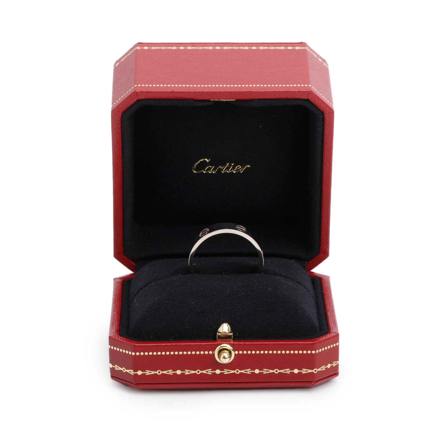 Cartier 18k White Gold 5.5 MM Love Ring, Classic Model, Size 70 13 w/ Box
