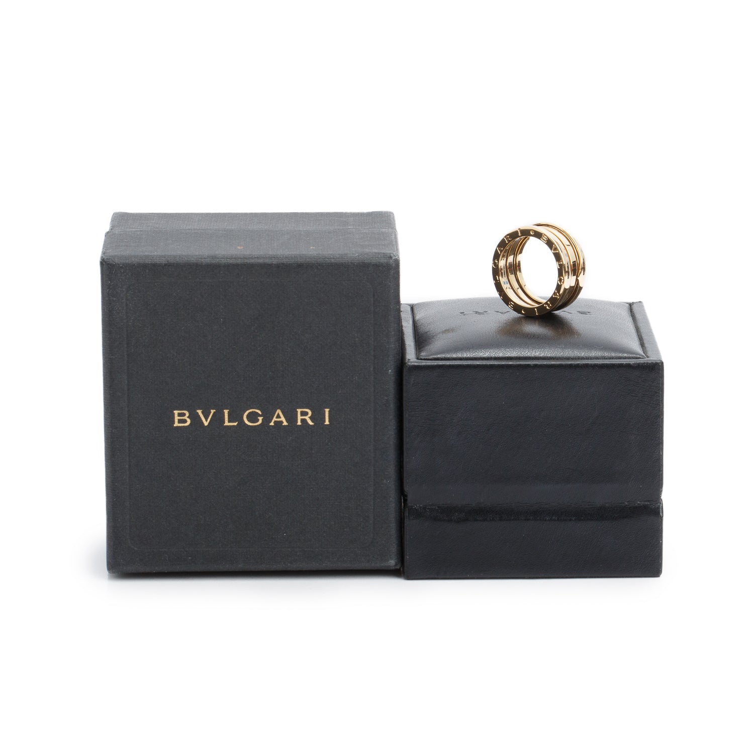 BVLGARI 18k Yellow Gold B.Zero1 3-Band Ring, Size 52 6 w/ Box