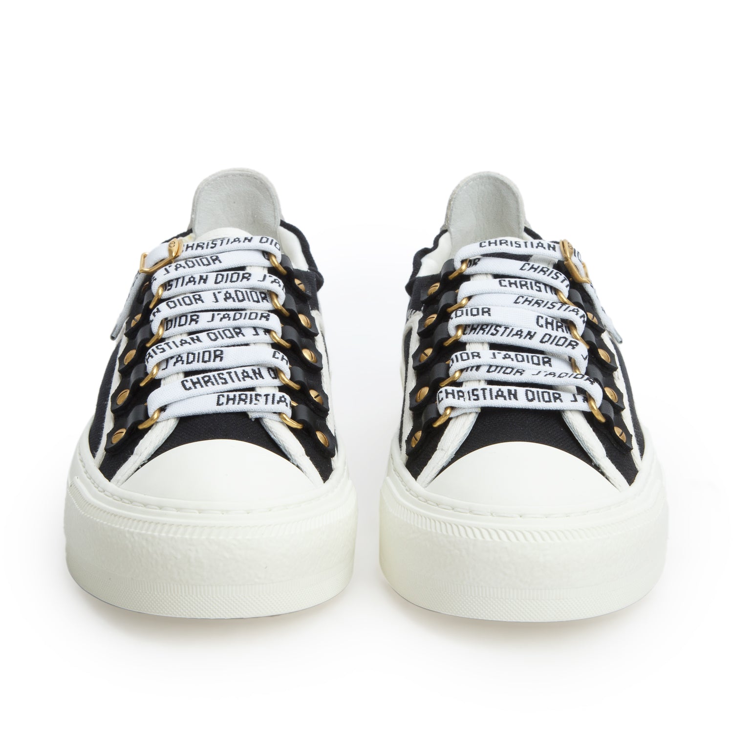 Christian Dior 2021 Black Canvas & Suede Walk'N'Dior Sneakers, Women's Size 34 w/ Box