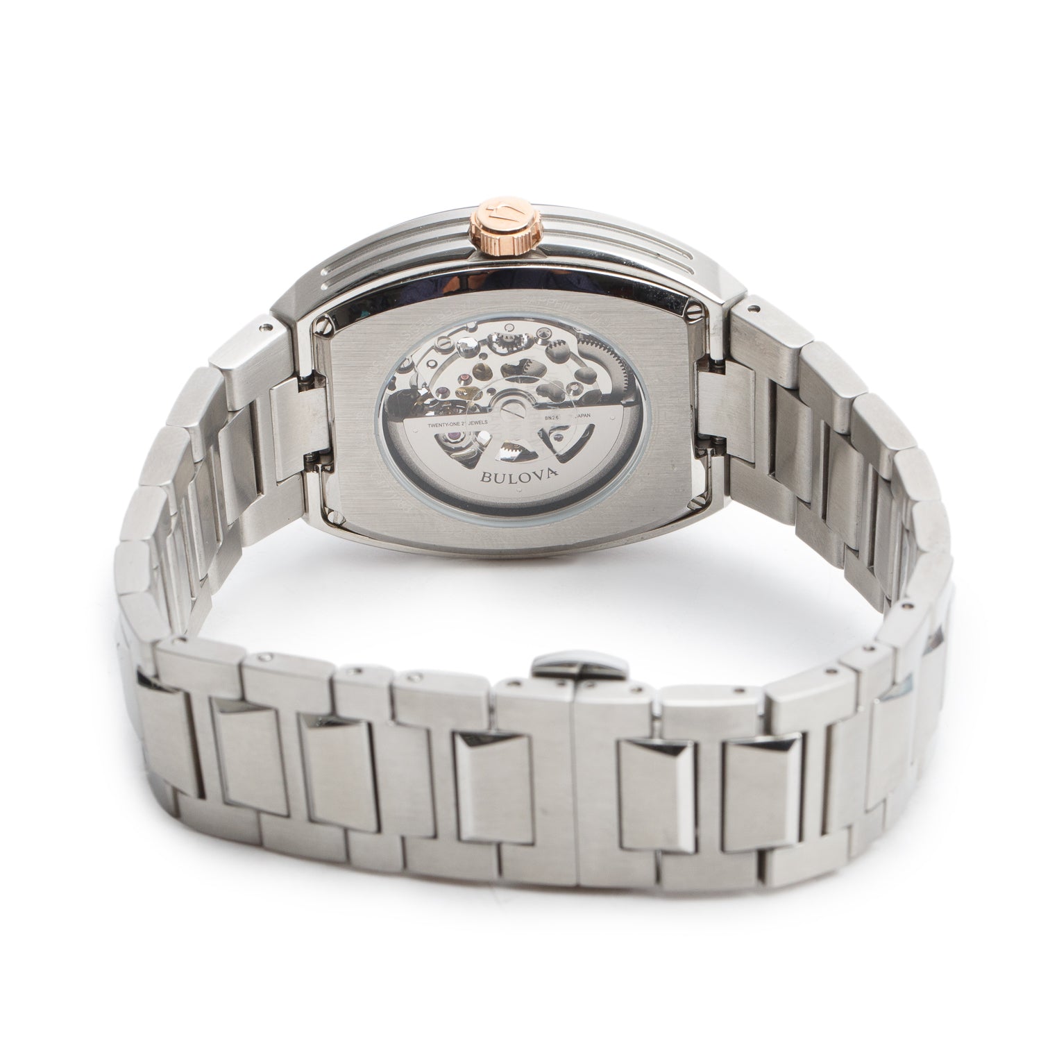 Bulova Stainless Steel Maquina 40MM Automatic Watch Silver Dial w/ Box