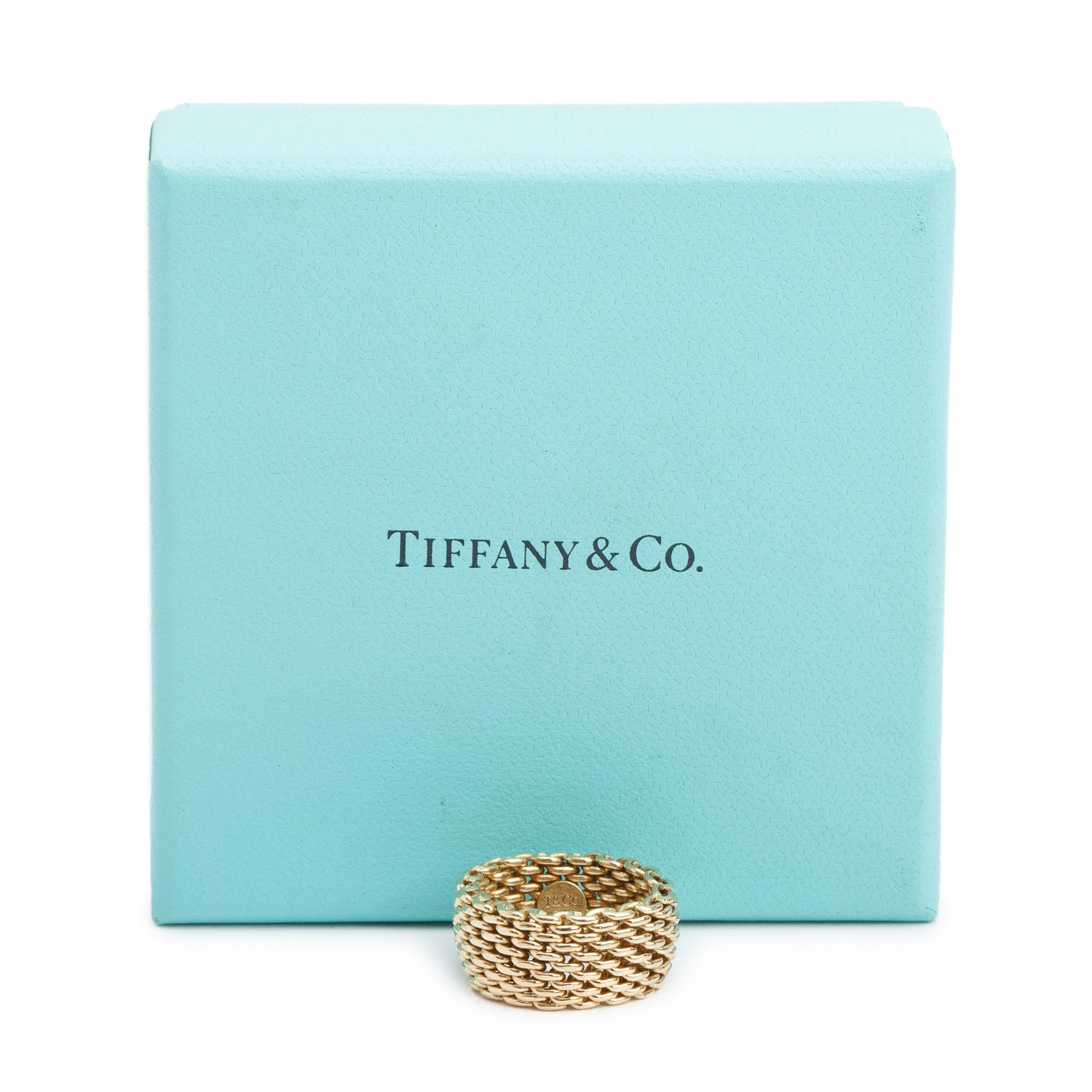 Tiffany & Co. 18k Yellow Gold Somerset Ring, Size 5.5 w/ Box