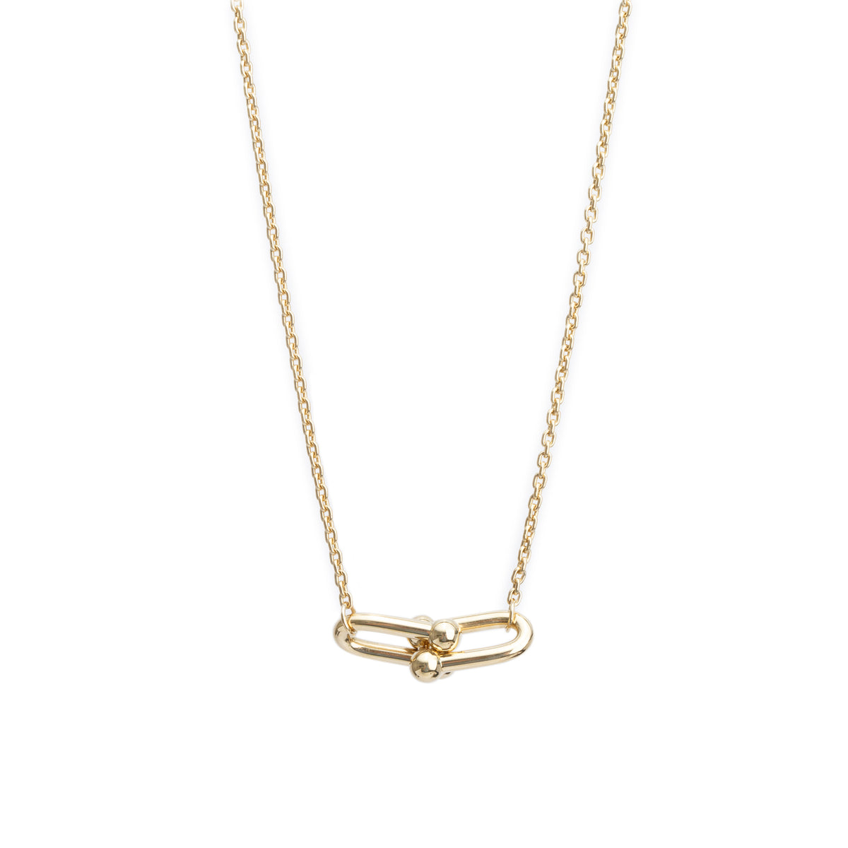 Tiffany & Co. 18k Yellow Gold HardWear Small Double Link Pendant