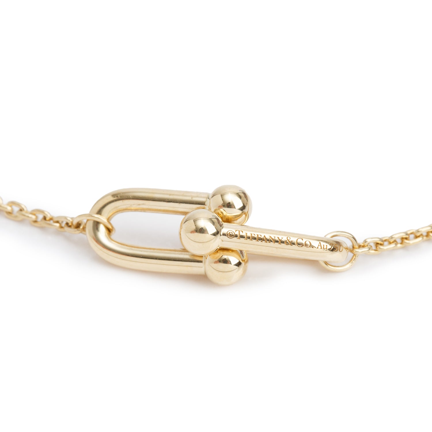 Tiffany & Co. 18k Yellow Gold HardWear Small Double Link Pendant Necklace w/ Box