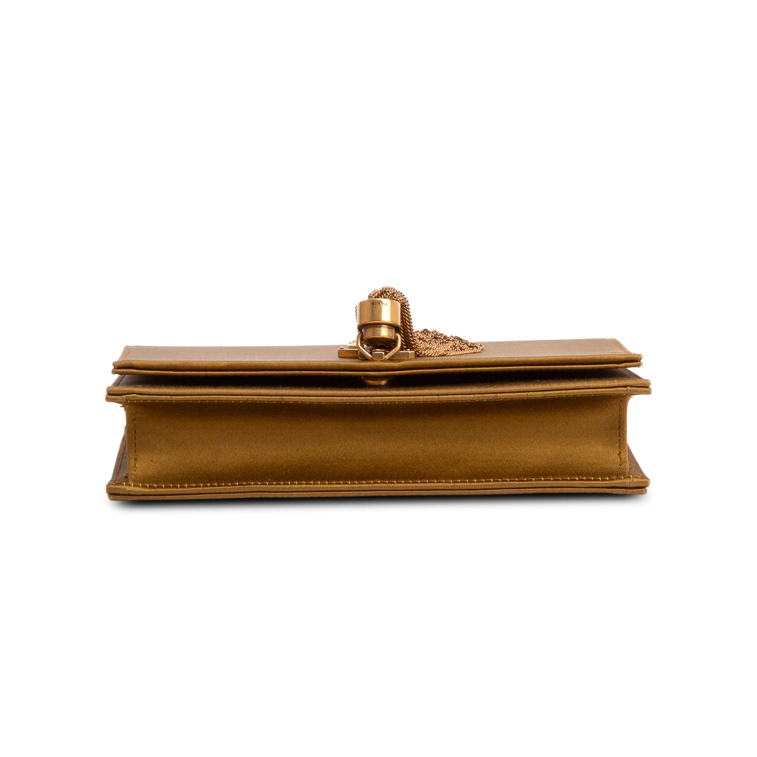 Saint Laurent 2023 Green Satin Small Kate Tassel Bag w/ Box
