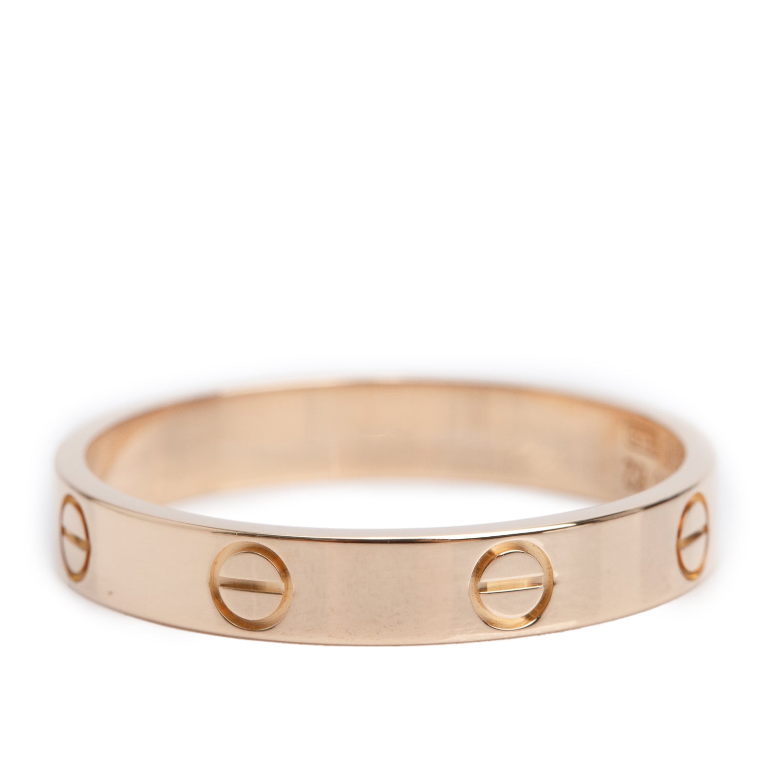 Cartier 18k Rose Gold 3.6 mm Love Wedding Band Ring, Size 62 10 w/ Box
