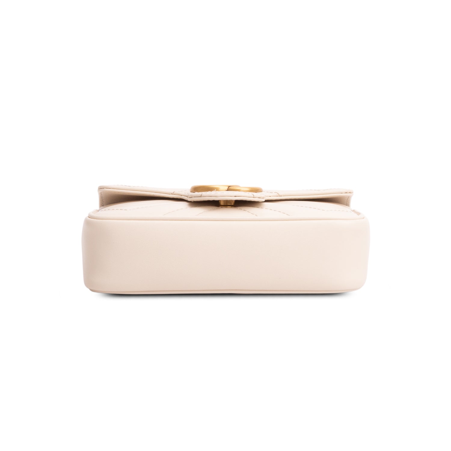 Gucci Cream GG Marmont Matelasse Leather Super Mini Bag