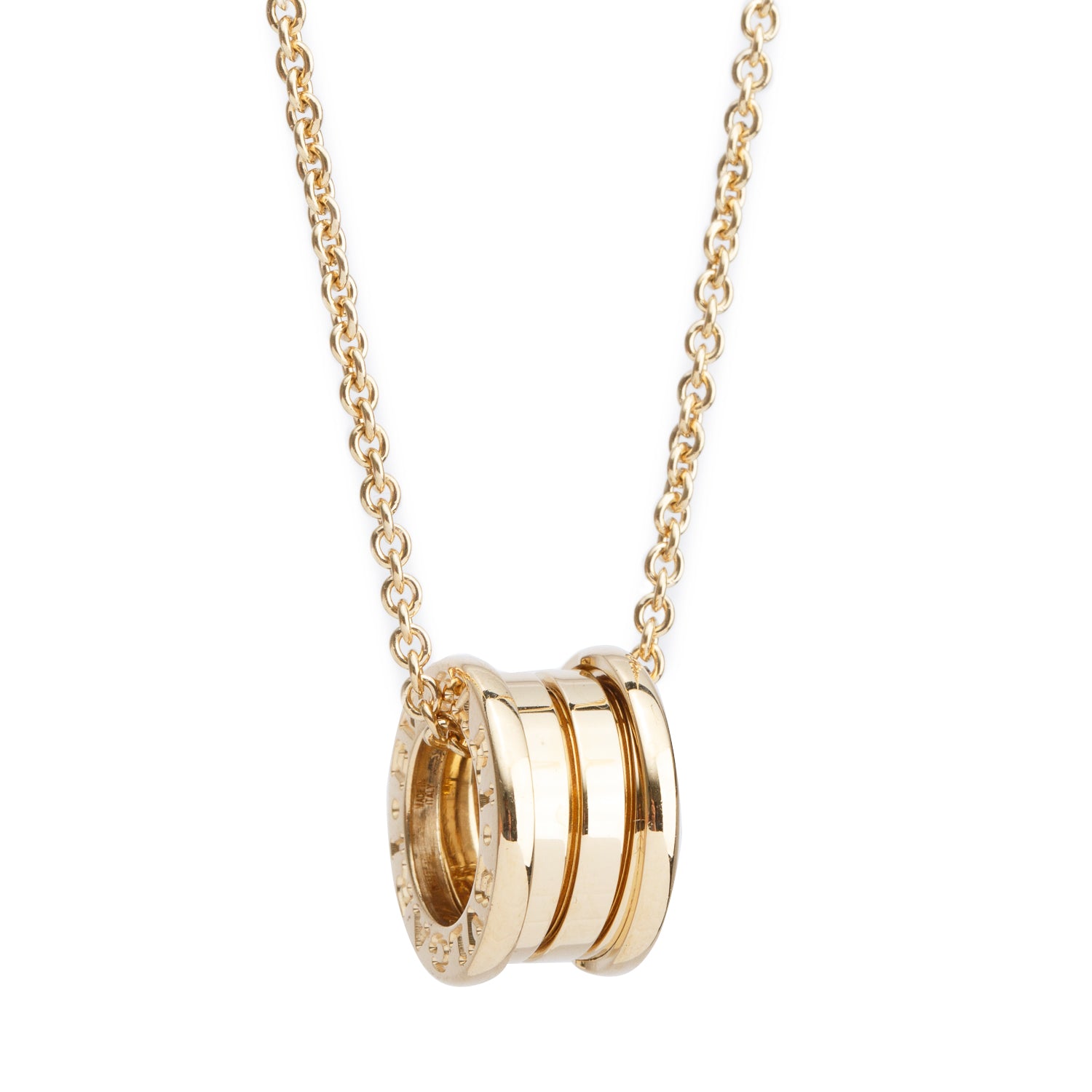 BVLGARI 2024 18k Yellow Gold B.Zero1 Pendant Necklace w/ Box