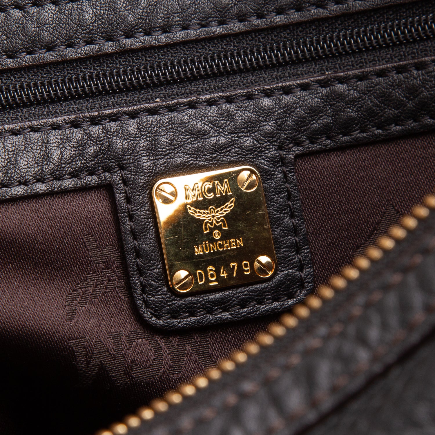 MCM Black Grained Leather Milla Satchel