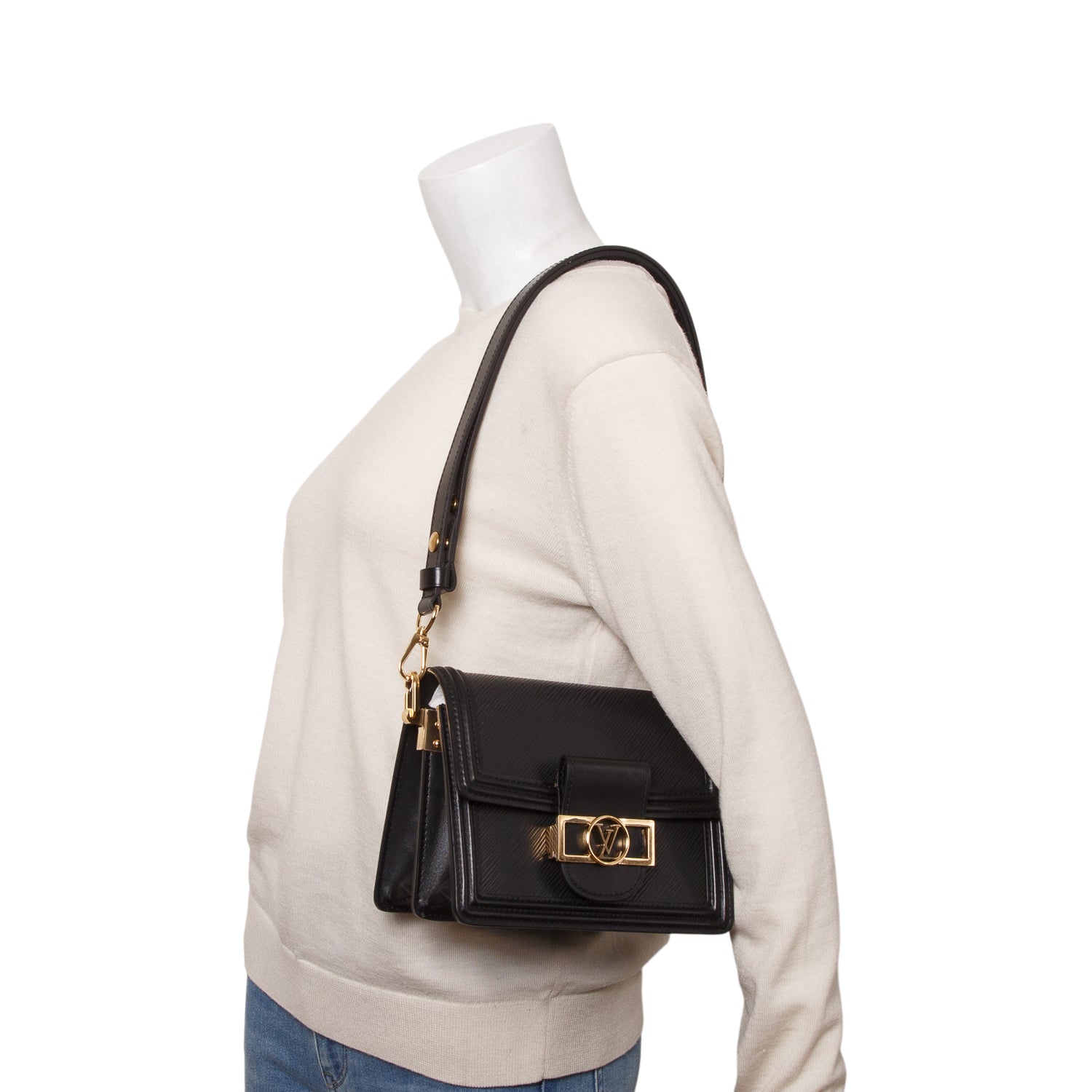 Louis Vuitton 2024 Black Epi Dauphine Mini w/ Box, Receipt & Straps