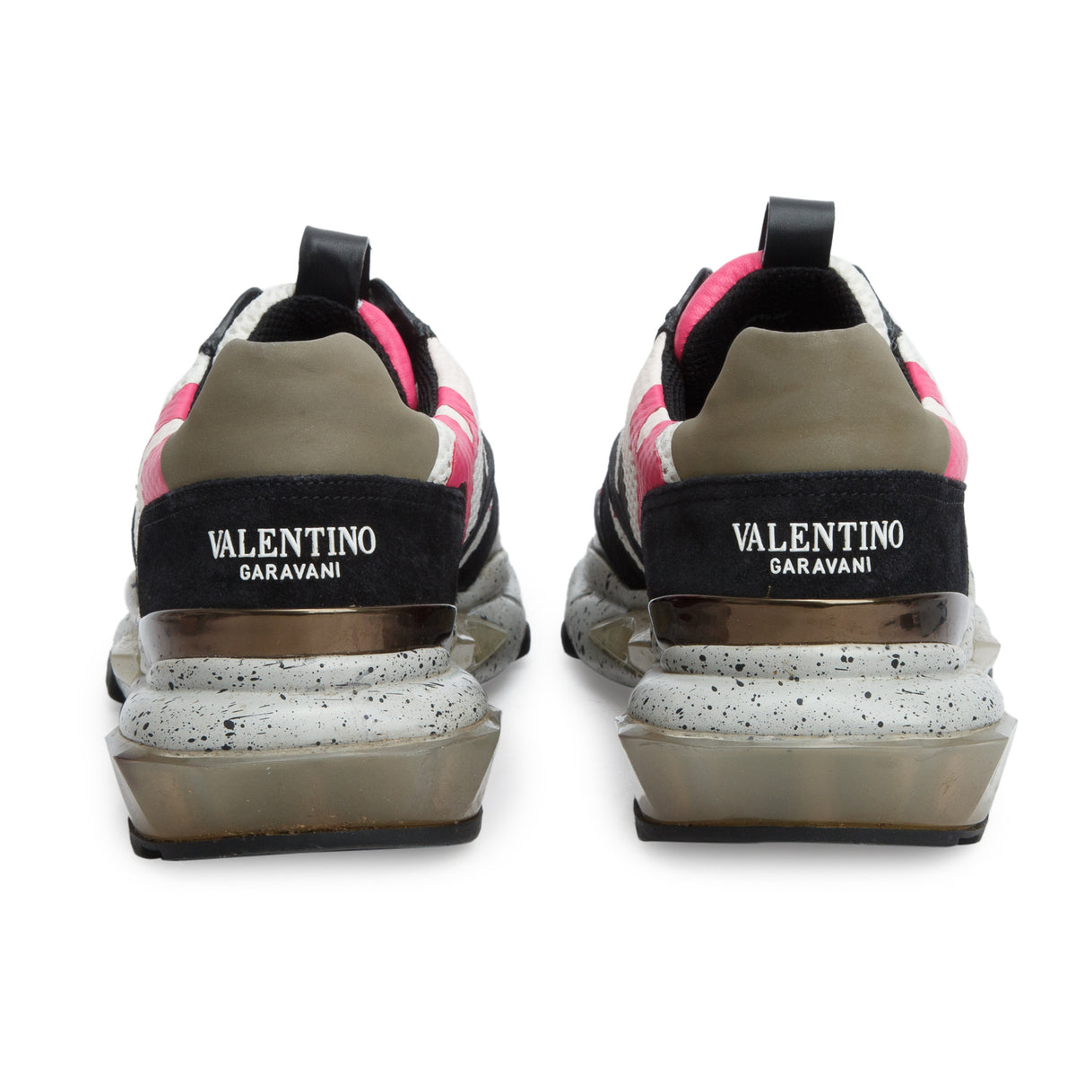 Valentino Multicolor Suede Leather Camouflage Bounce Sneakers, Women's Size 42.5