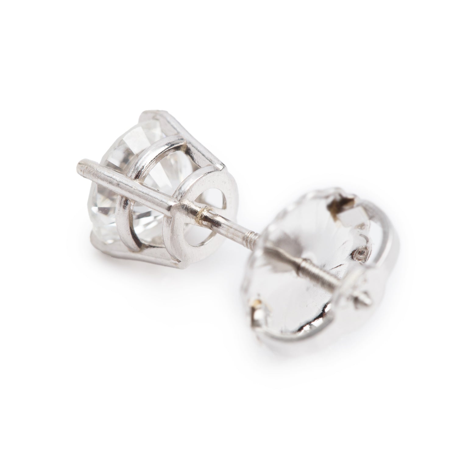 14k White Gold 1.40 tcw. Diamond Stud Earrings
