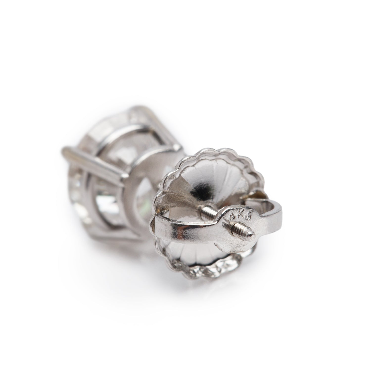 14k White Gold 2.32 tcw. Diamond Stud Earrings