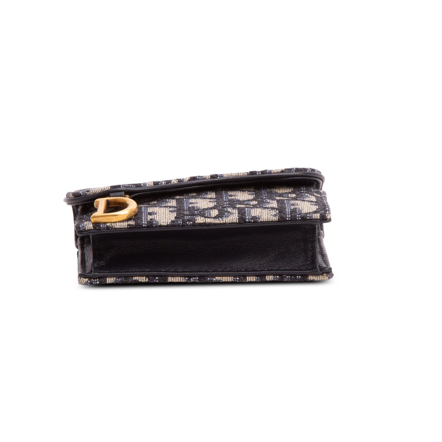 Christian Dior 2021 Oblique Saddle Bloom Flap Card Holder