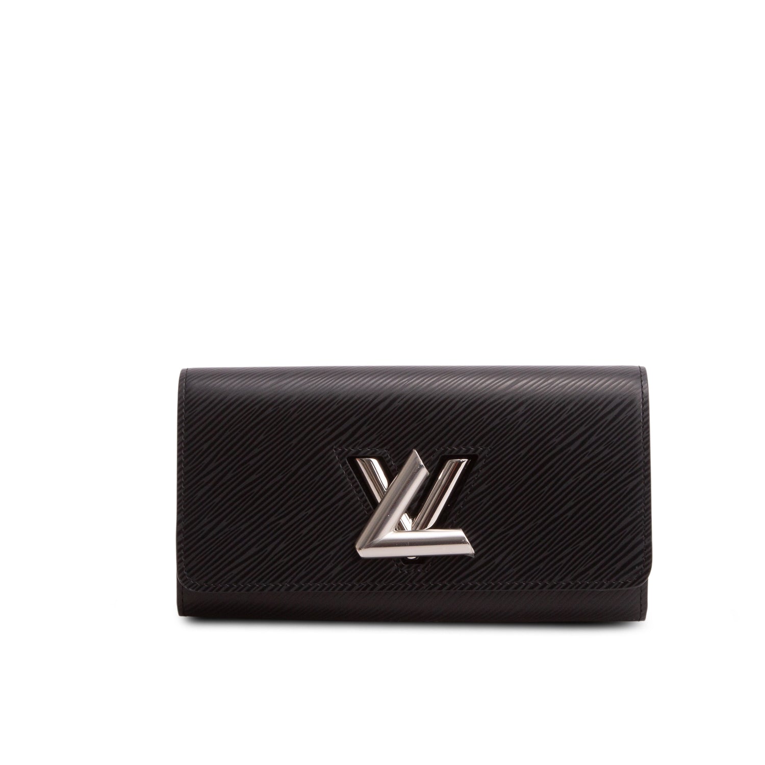 Louis Vuitton Black Epi Leather Twist Wallet w/ Box