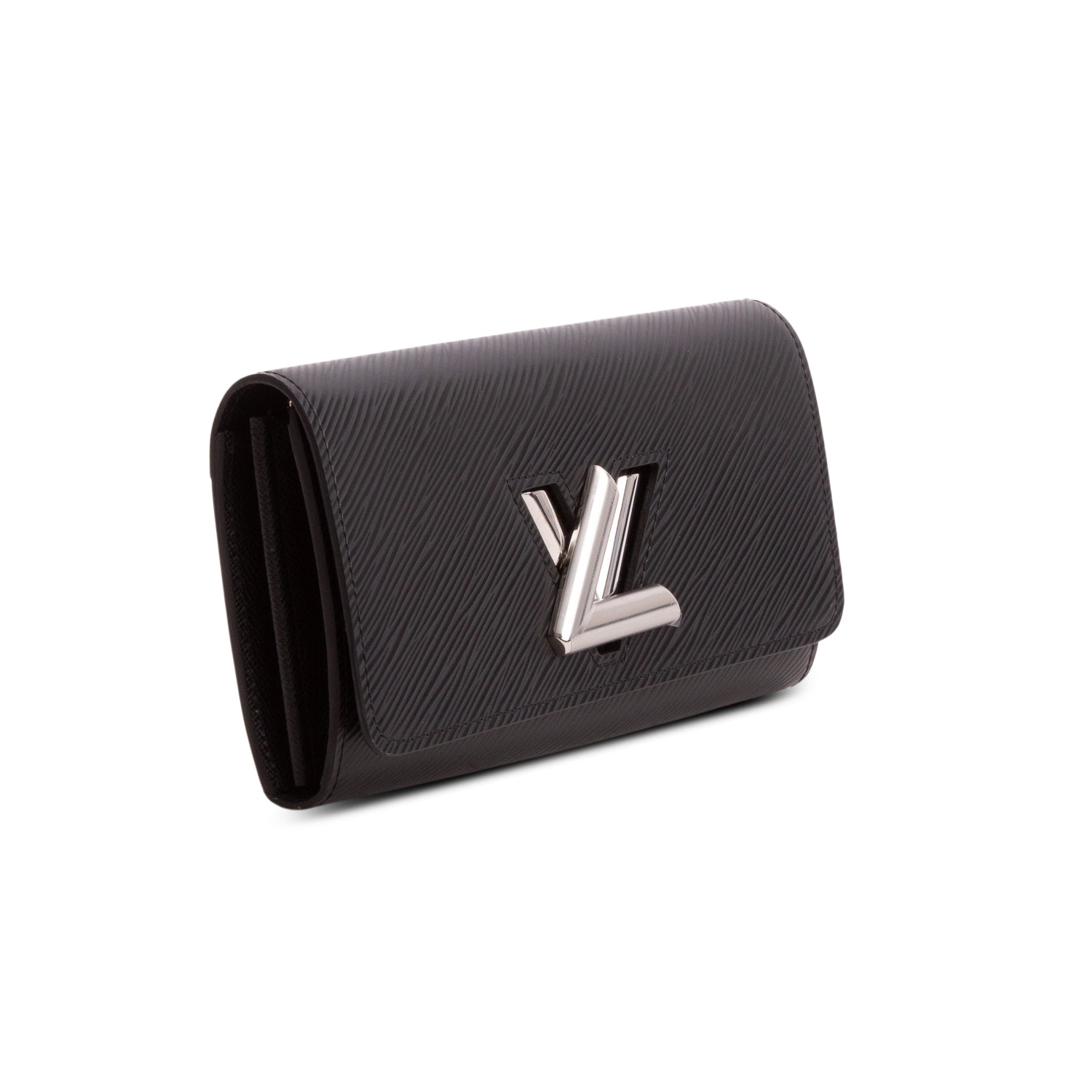 Louis Vuitton Black Epi Leather Twist Wallet w/ Box