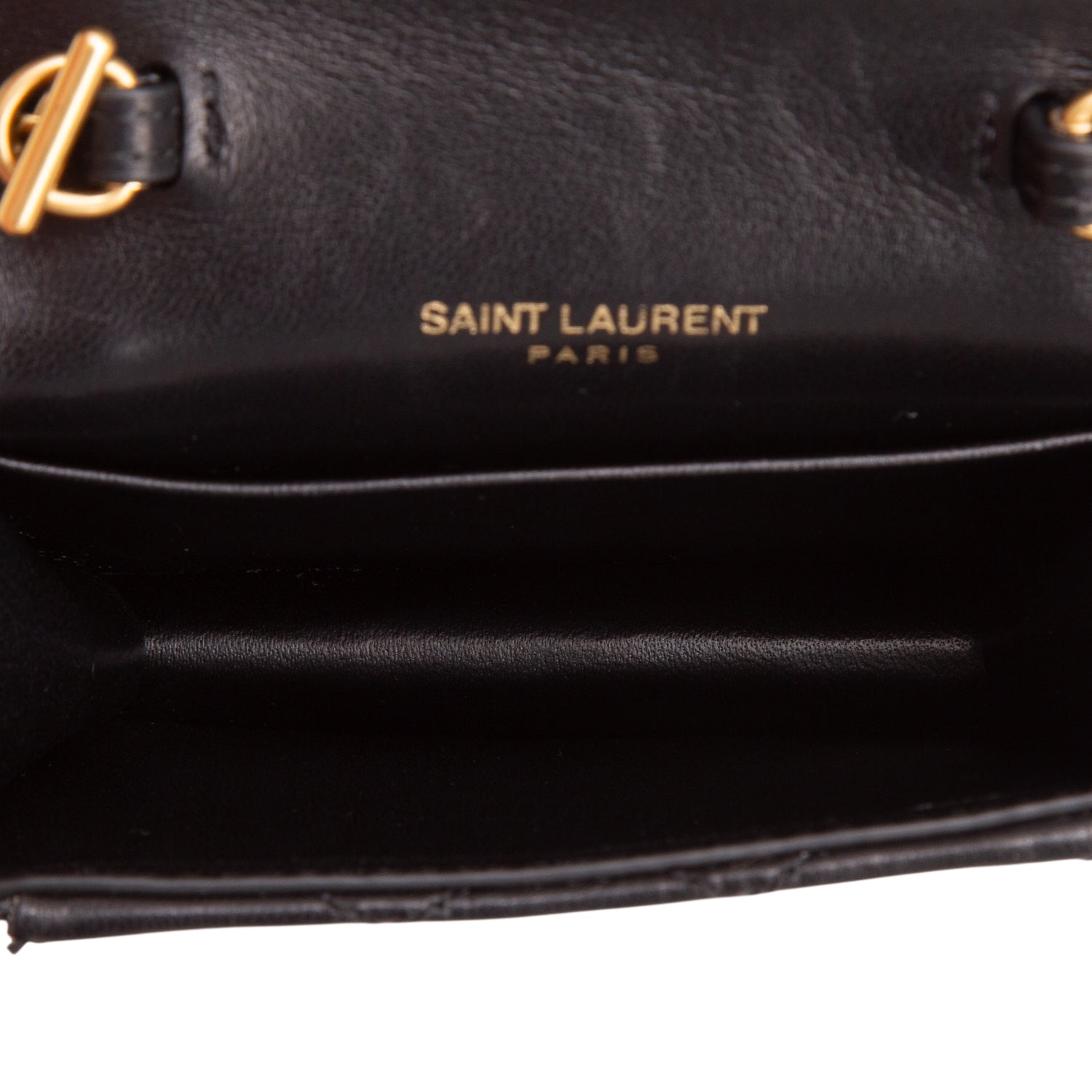 Saint Laurent 2023 Black Lambskin Quilted Mini Gaby w/ Box
