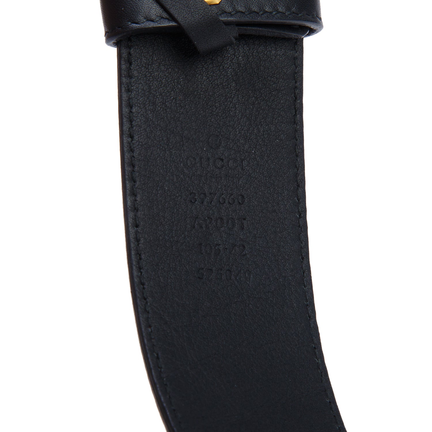 Gucci Black GG Marmont Wide Leather Belt 105 42 w/ Box