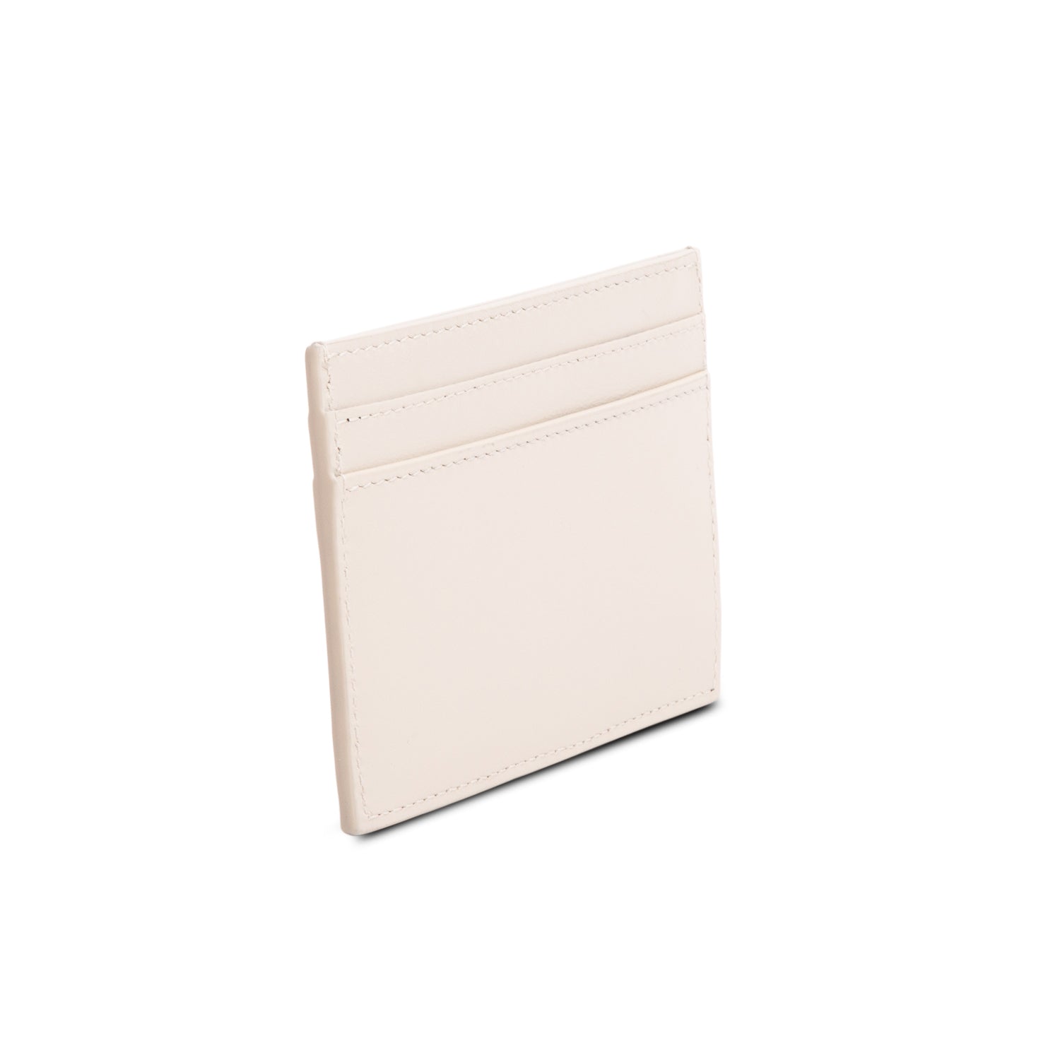 Saint Laurent 2023 Grey Smooth Leather Cassandre Card Case w/ Box