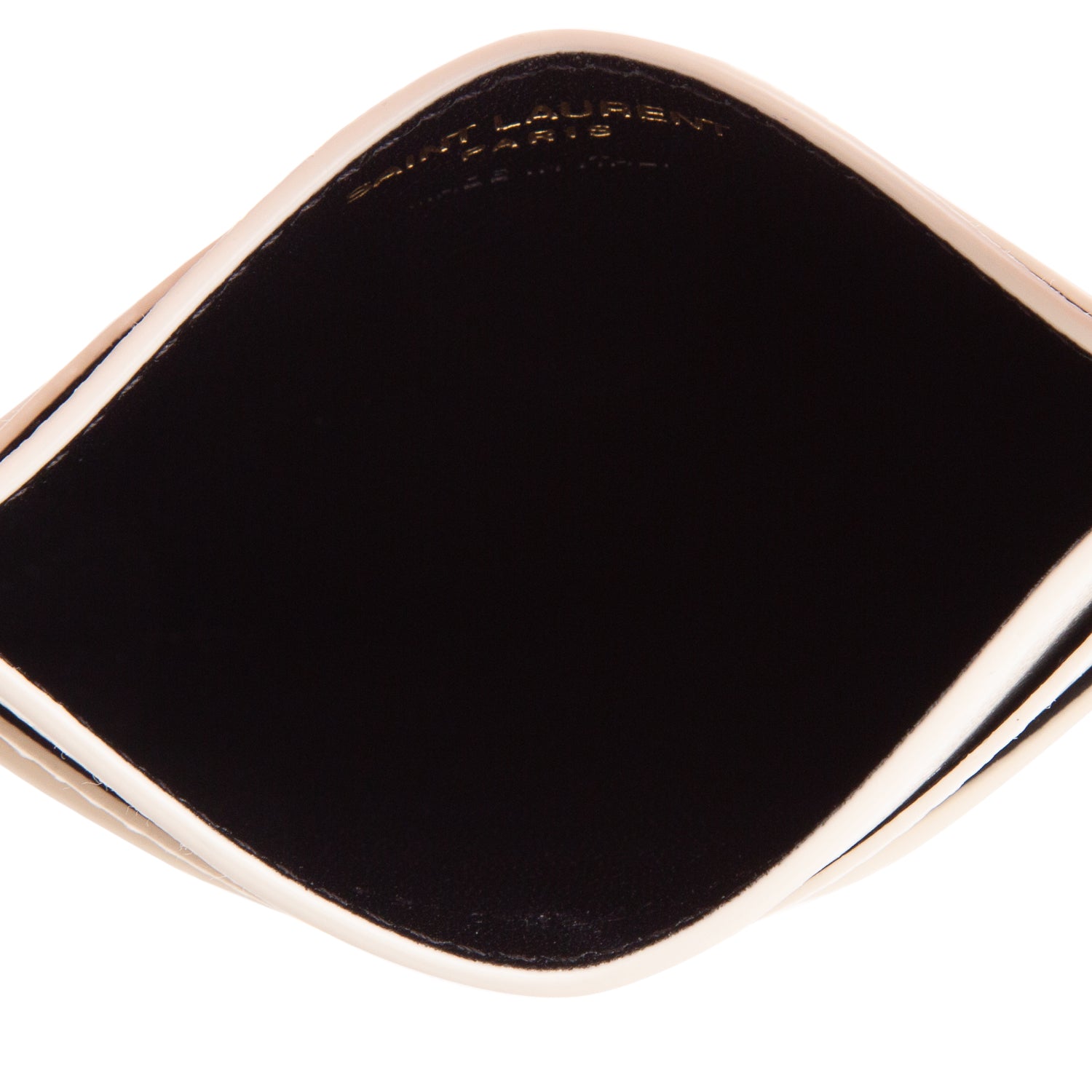 Saint Laurent 2023 Grey Smooth Leather Cassandre Card Case w/ Box