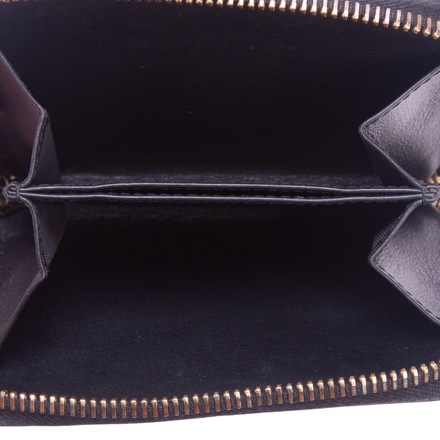 Valentino Black Nappa Rockstud Compact Zip Around Wallet