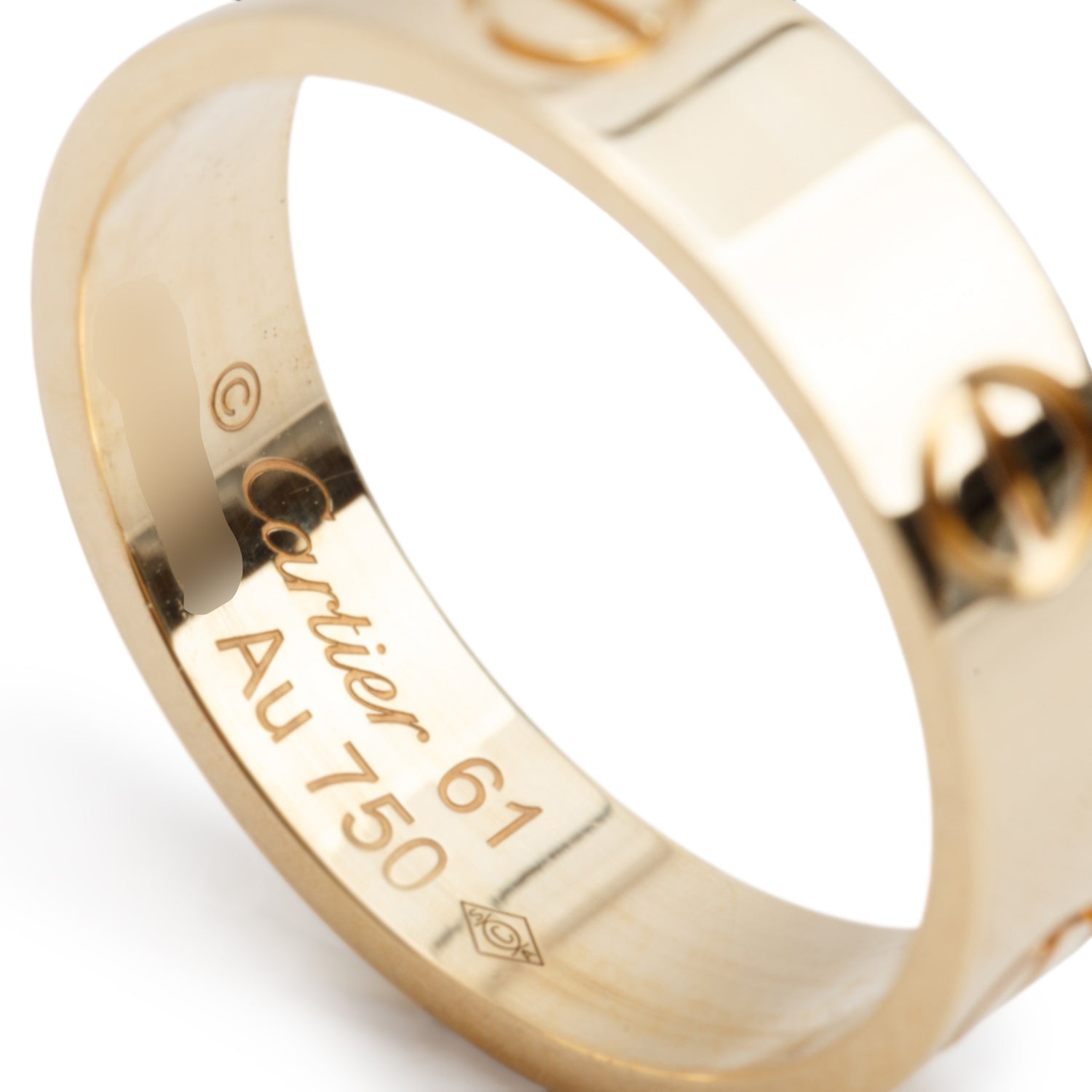 Cartier 2025 18k Yellow Gold 5.5 MM Love Ring, Classic Model, Size 61 9.75 w/ Box, Receipt & Certificate
