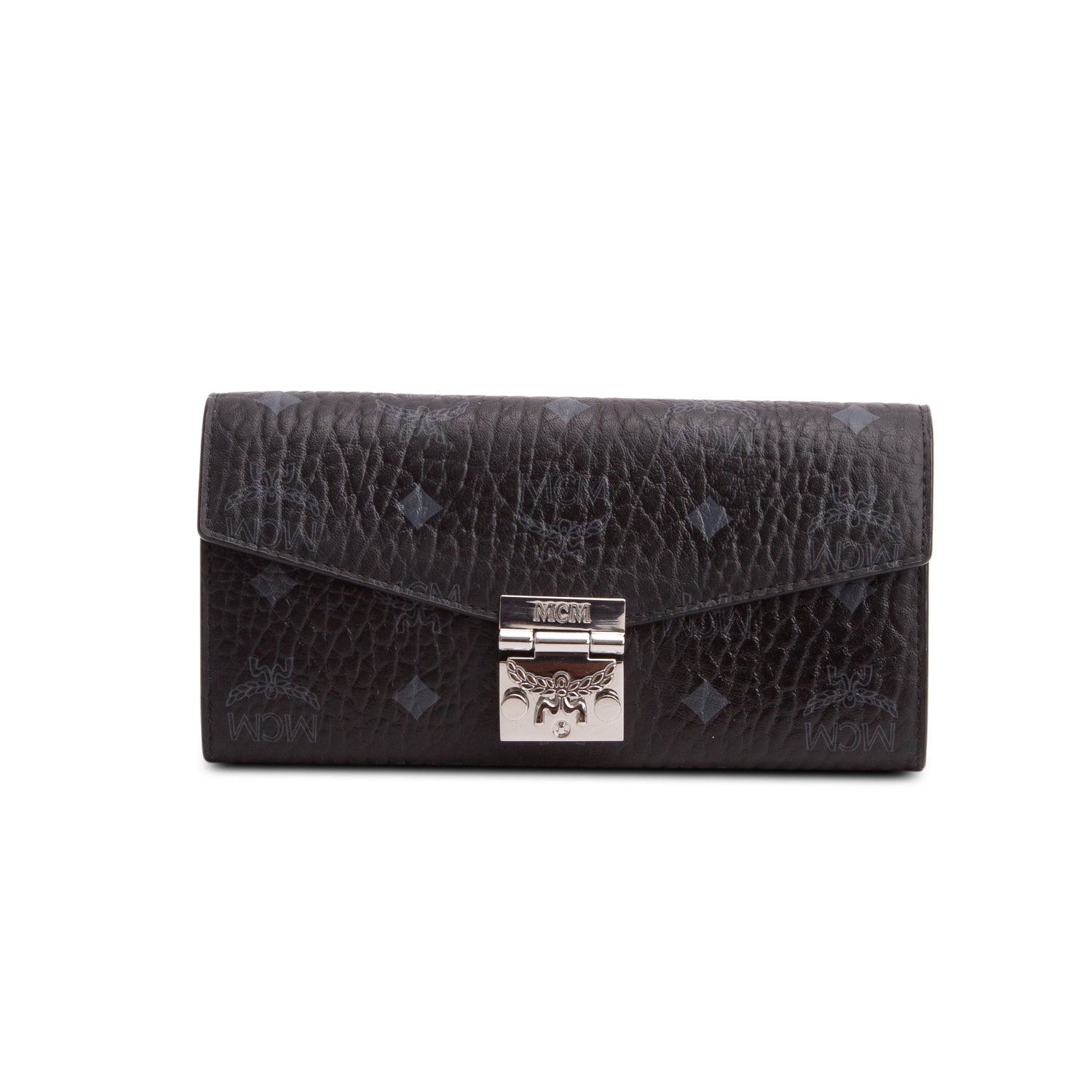 MCM Black Visetos Tracy Chain Wallet Bag w/ Box
