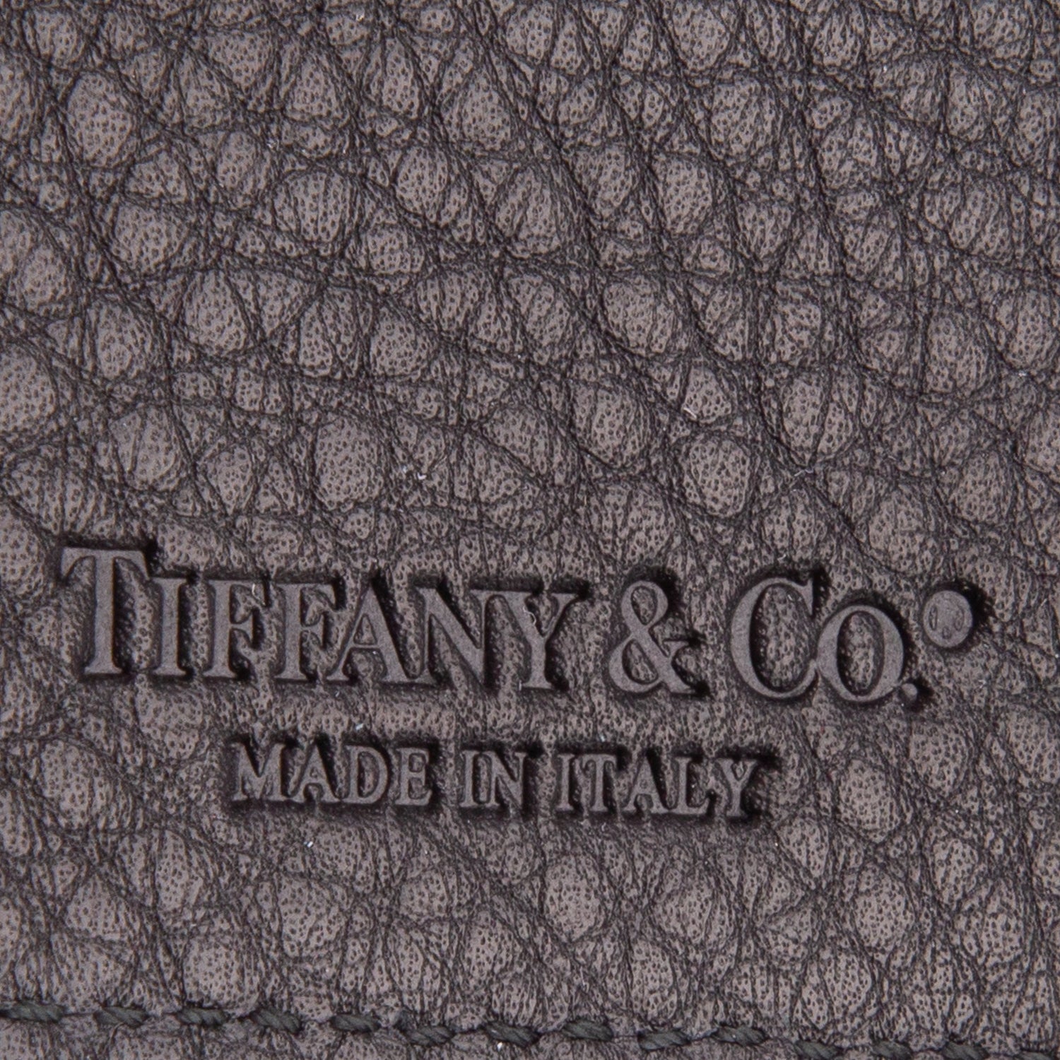 Tiffany & Co. Black Grained Leather Passport Holder w/ Box